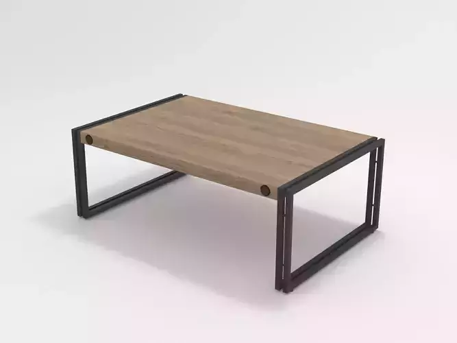 Industrial Wooden Coffee Table Metal Frame Coffee Table