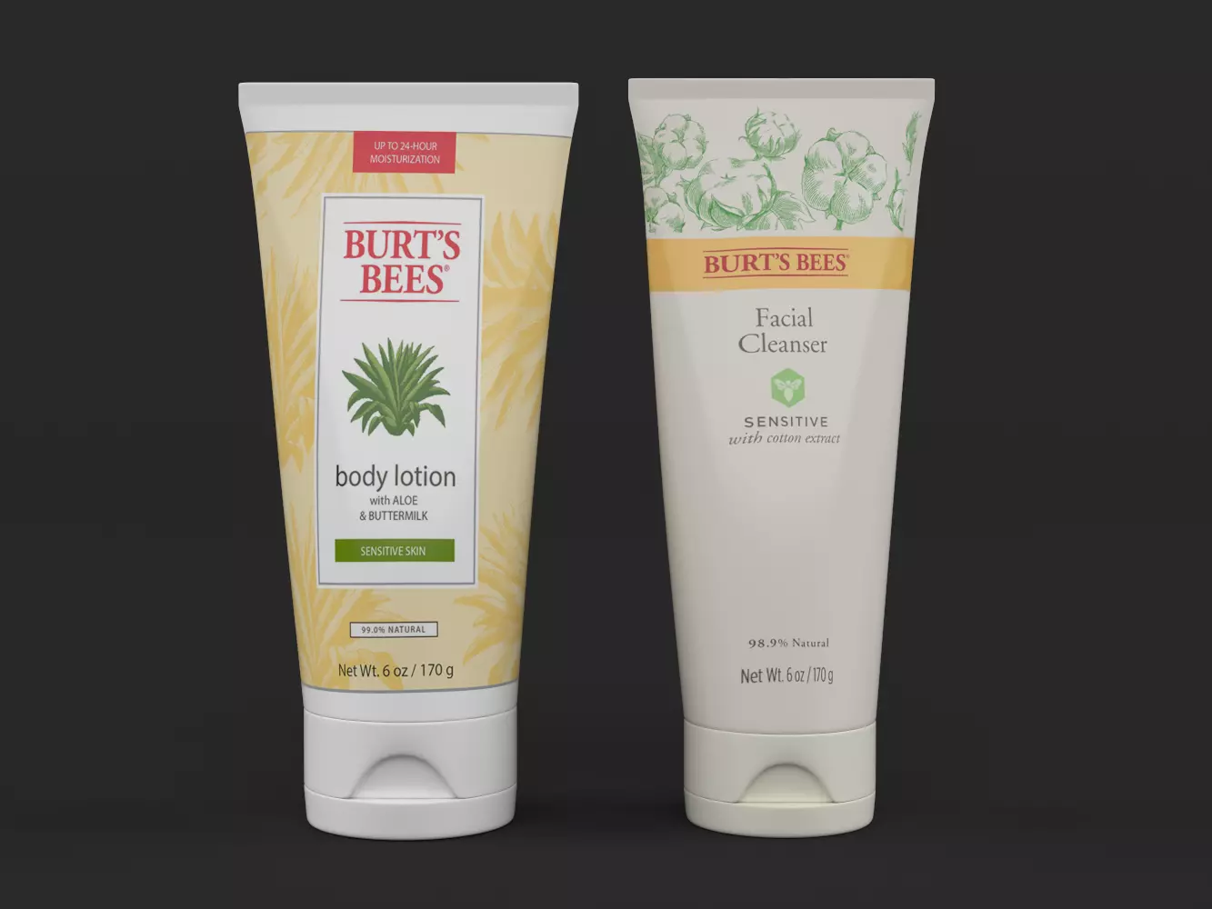 Burts Bees Body Lotion 3D model