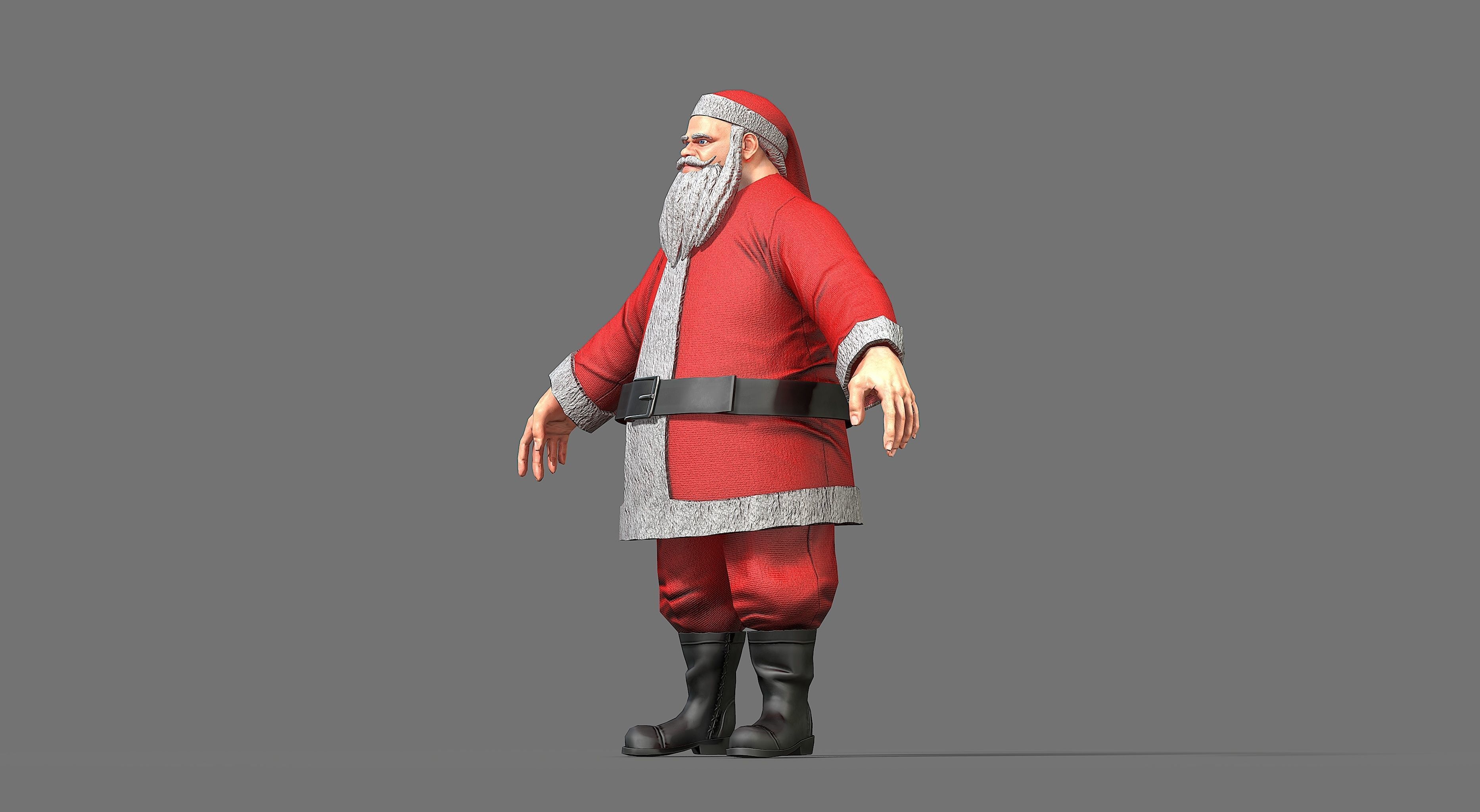 Santa Claus Low-poly 3D model_42