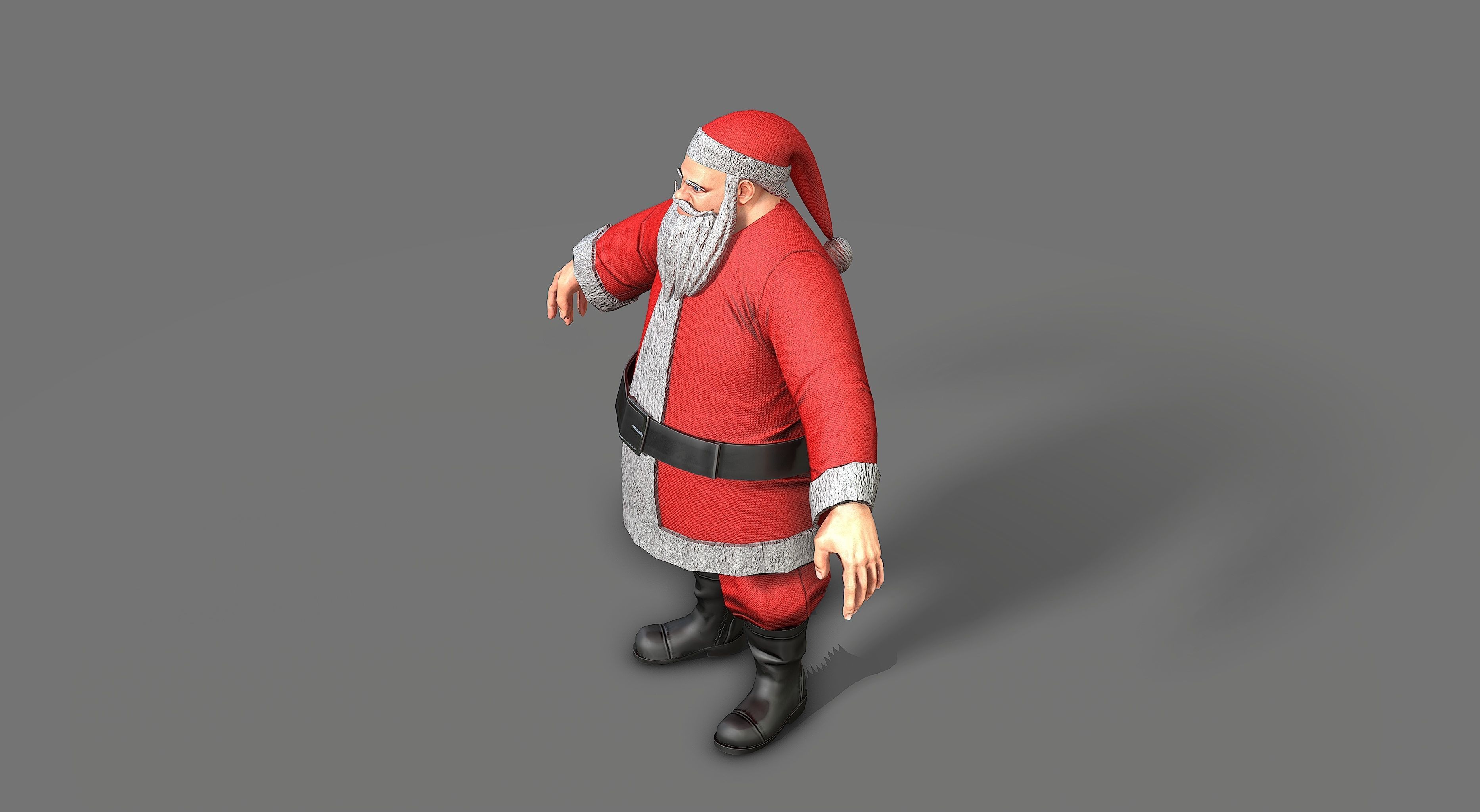 Santa Claus Low-poly 3D model_26