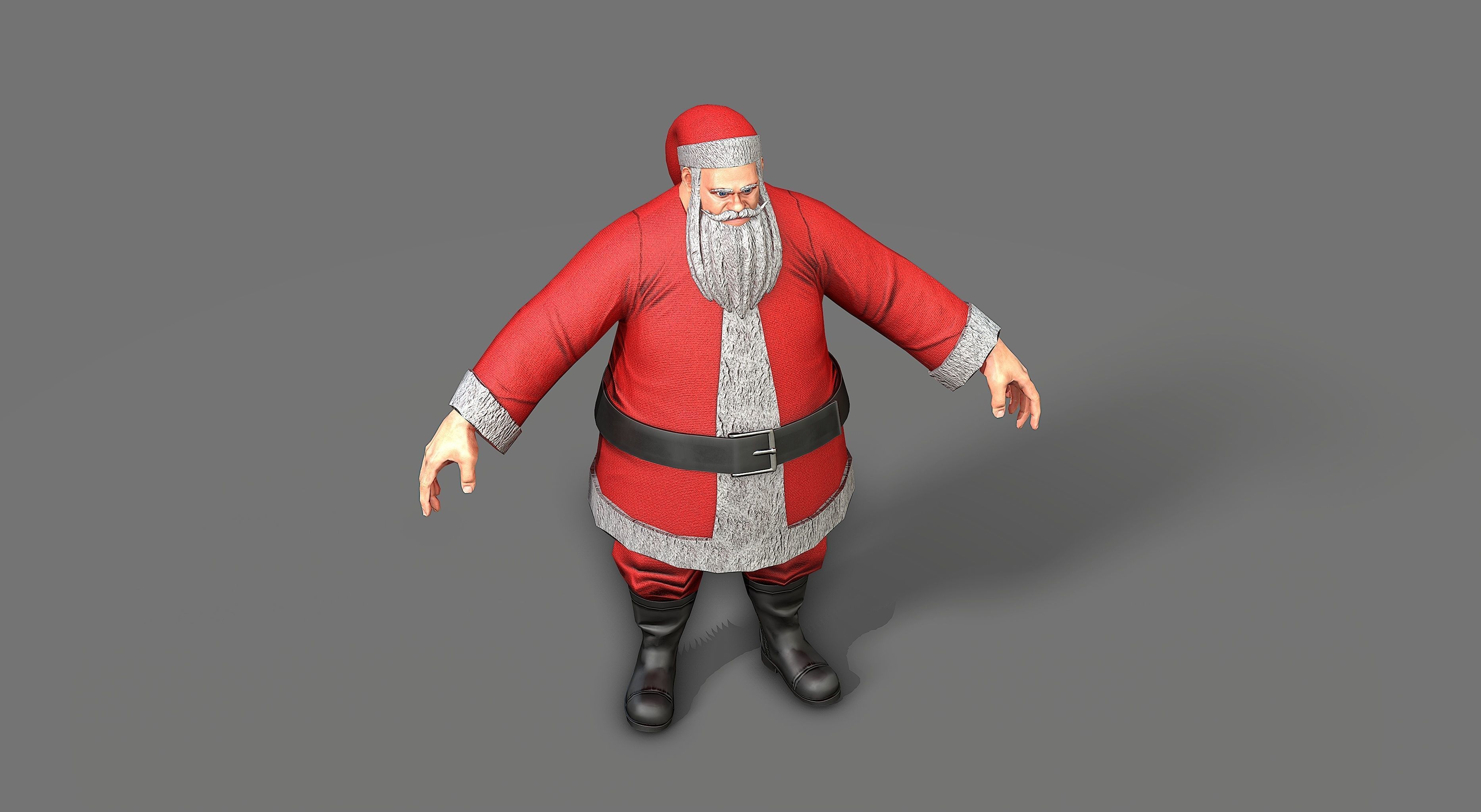 Santa Claus Low-poly 3D model_17