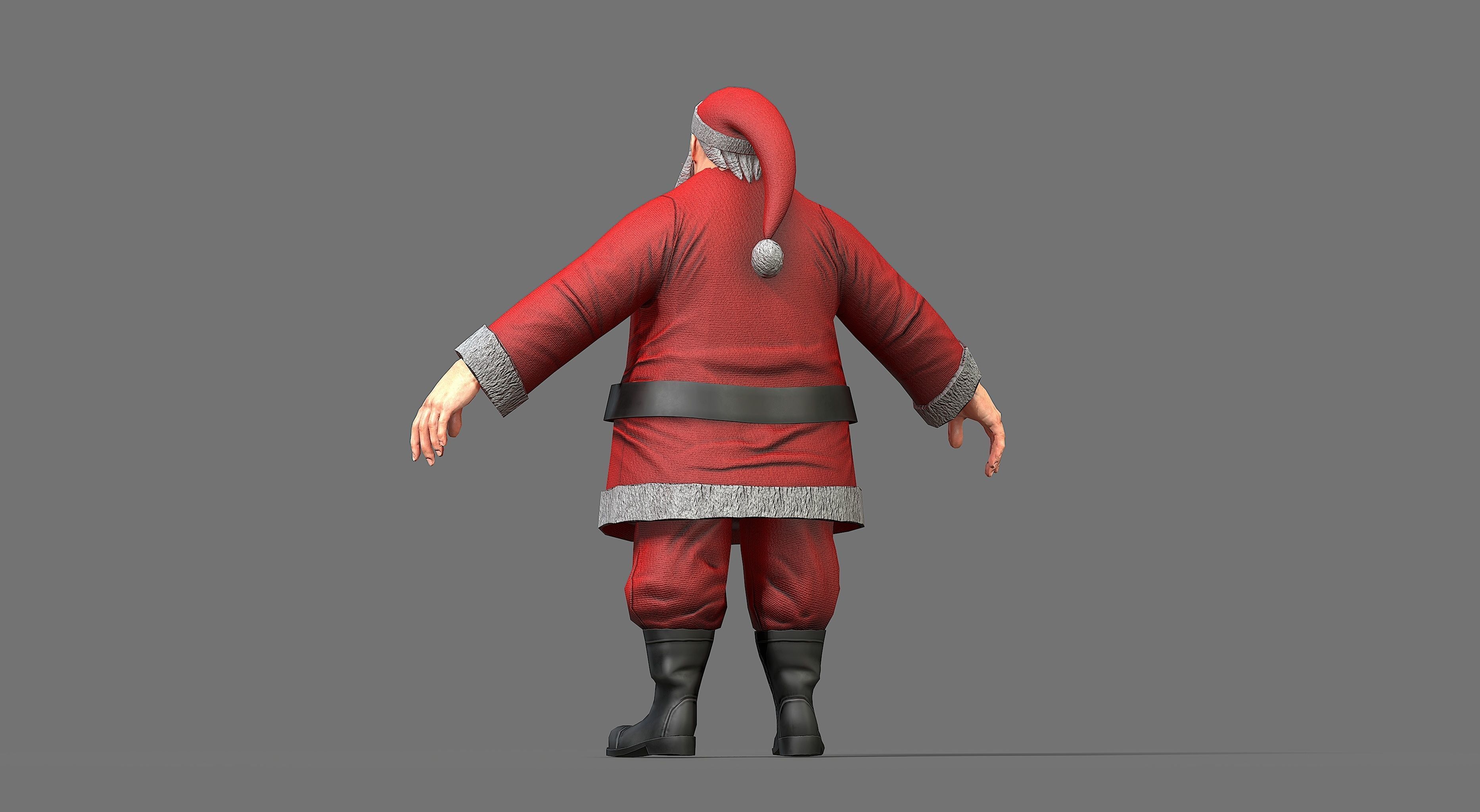 Santa Claus Low-poly 3D model_39