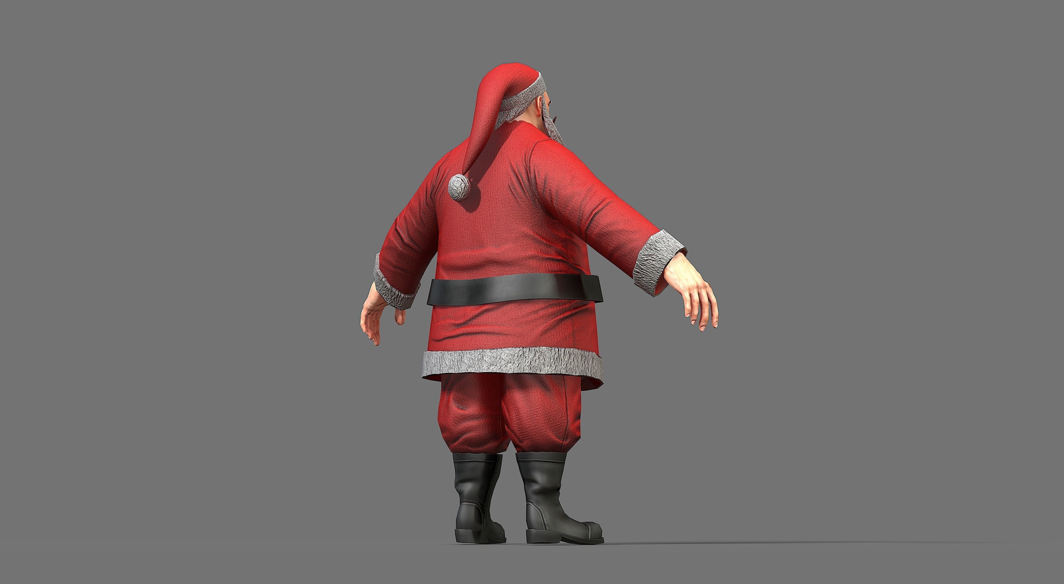 Santa Claus Low-poly 3D model_37