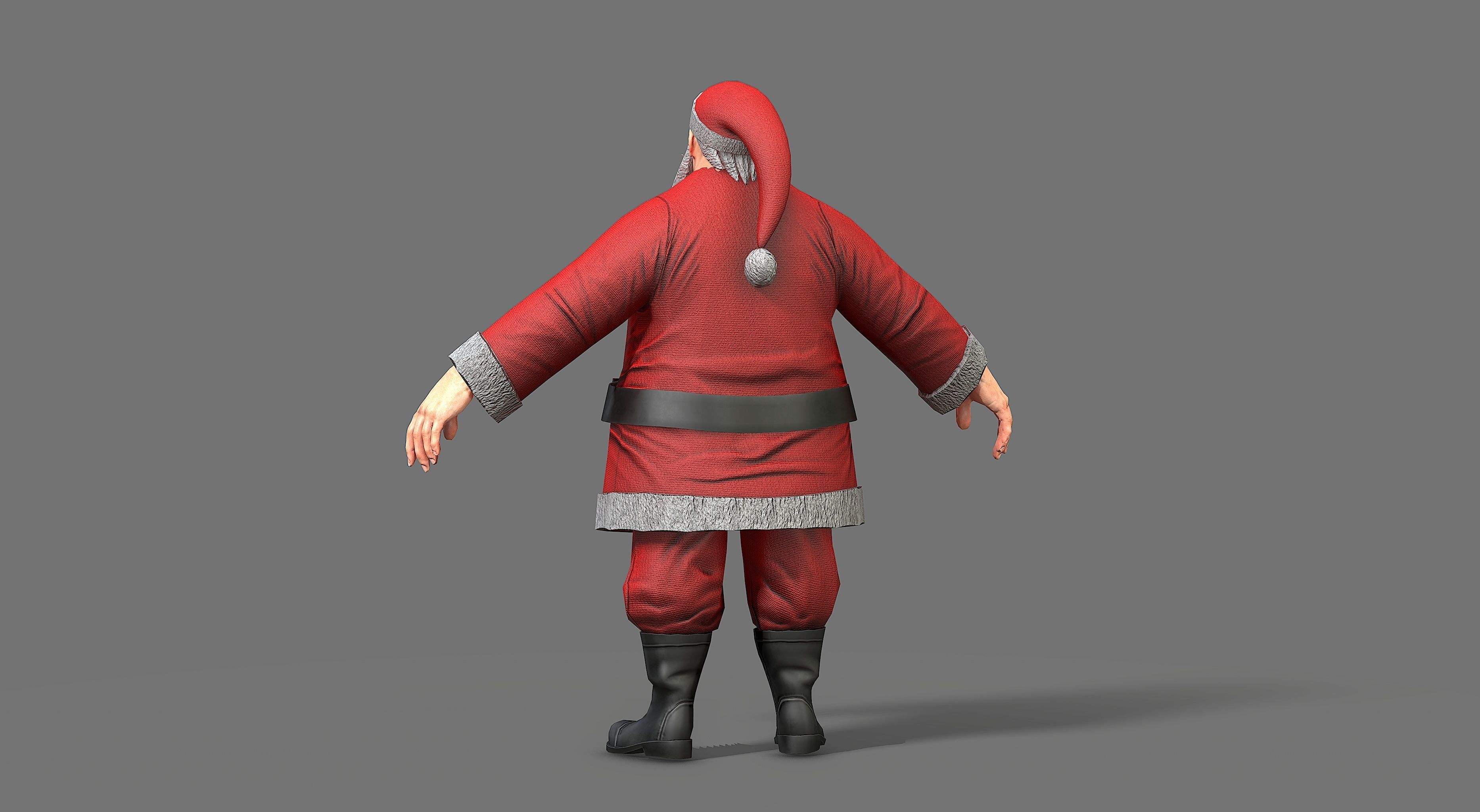 Santa Claus Low-poly 3D model_11