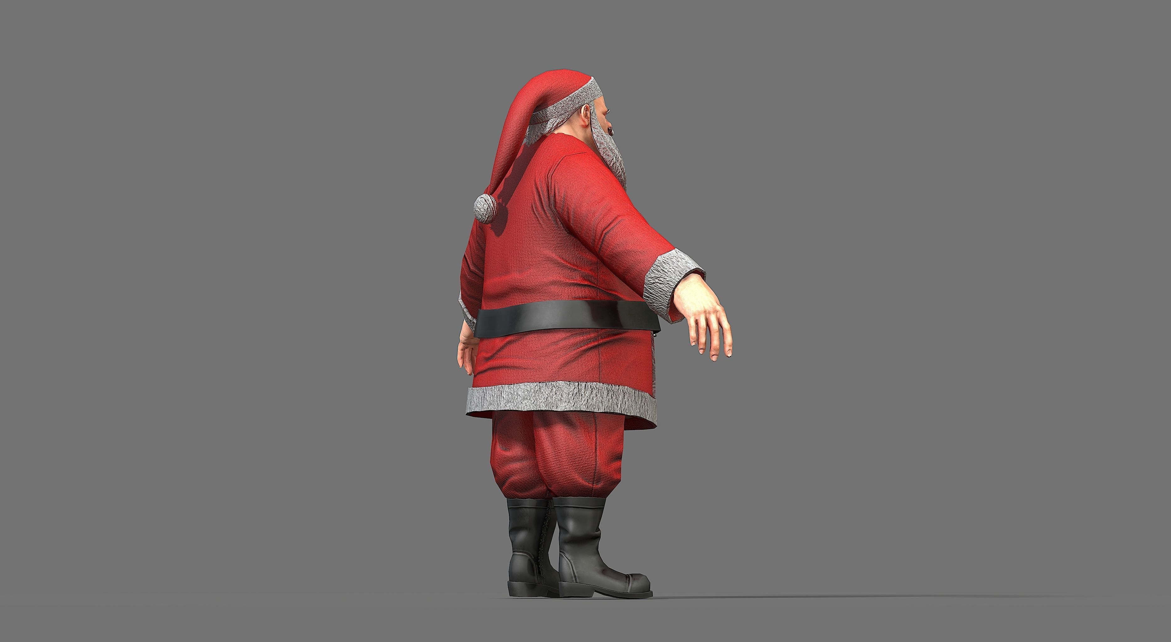 Santa Claus Low-poly 3D model_36