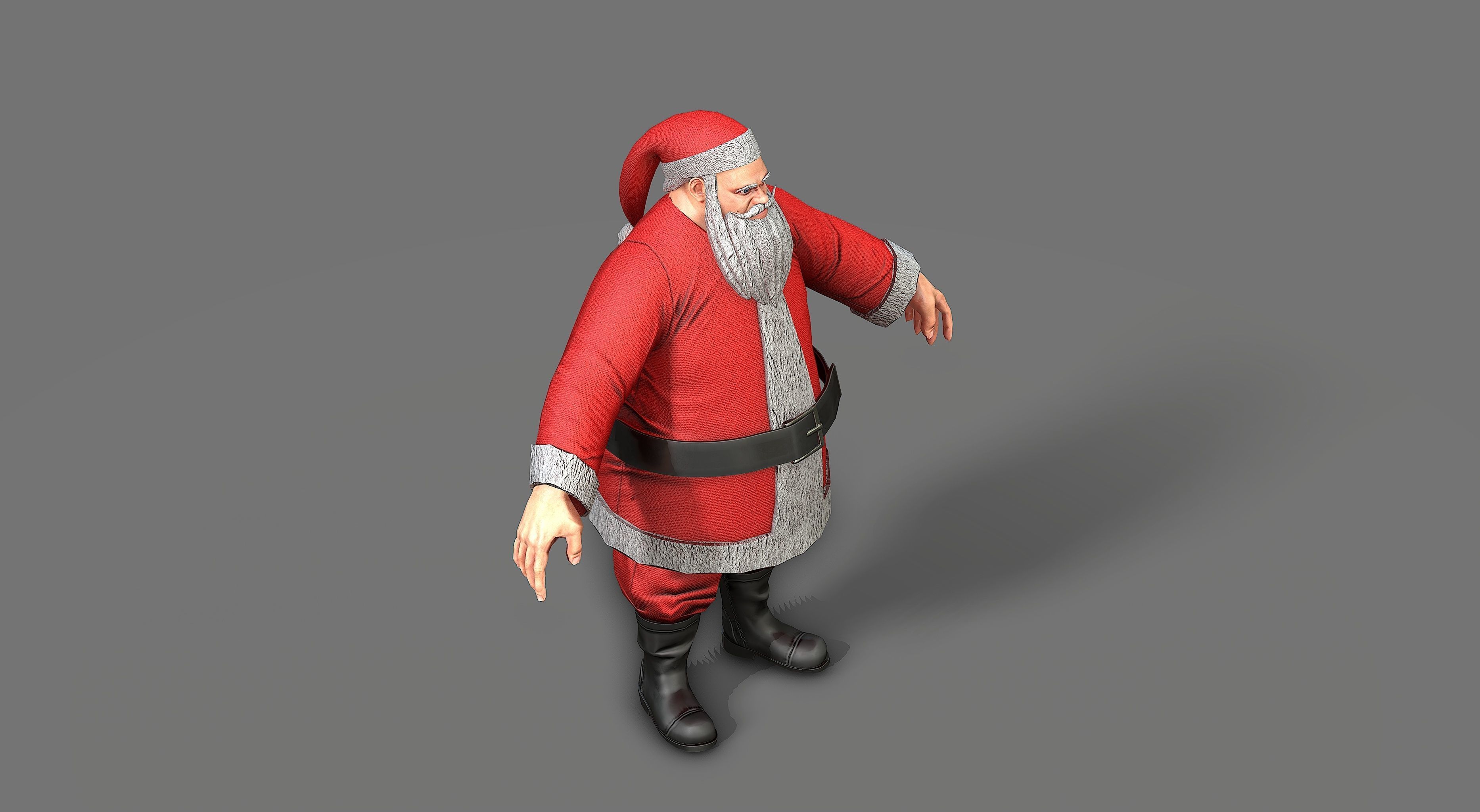 Santa Claus Low-poly 3D model_19