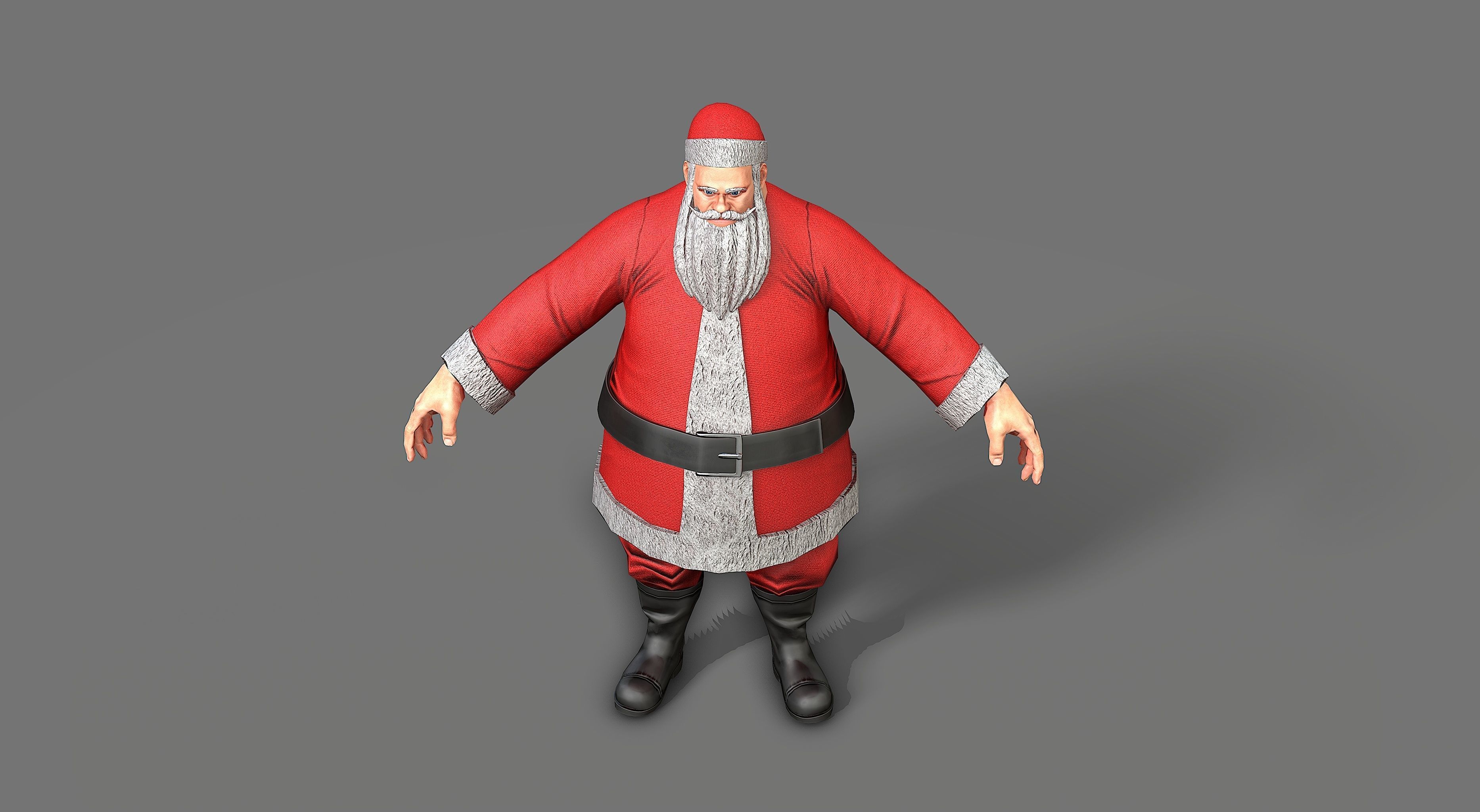 Santa Claus Low-poly 3D model_29