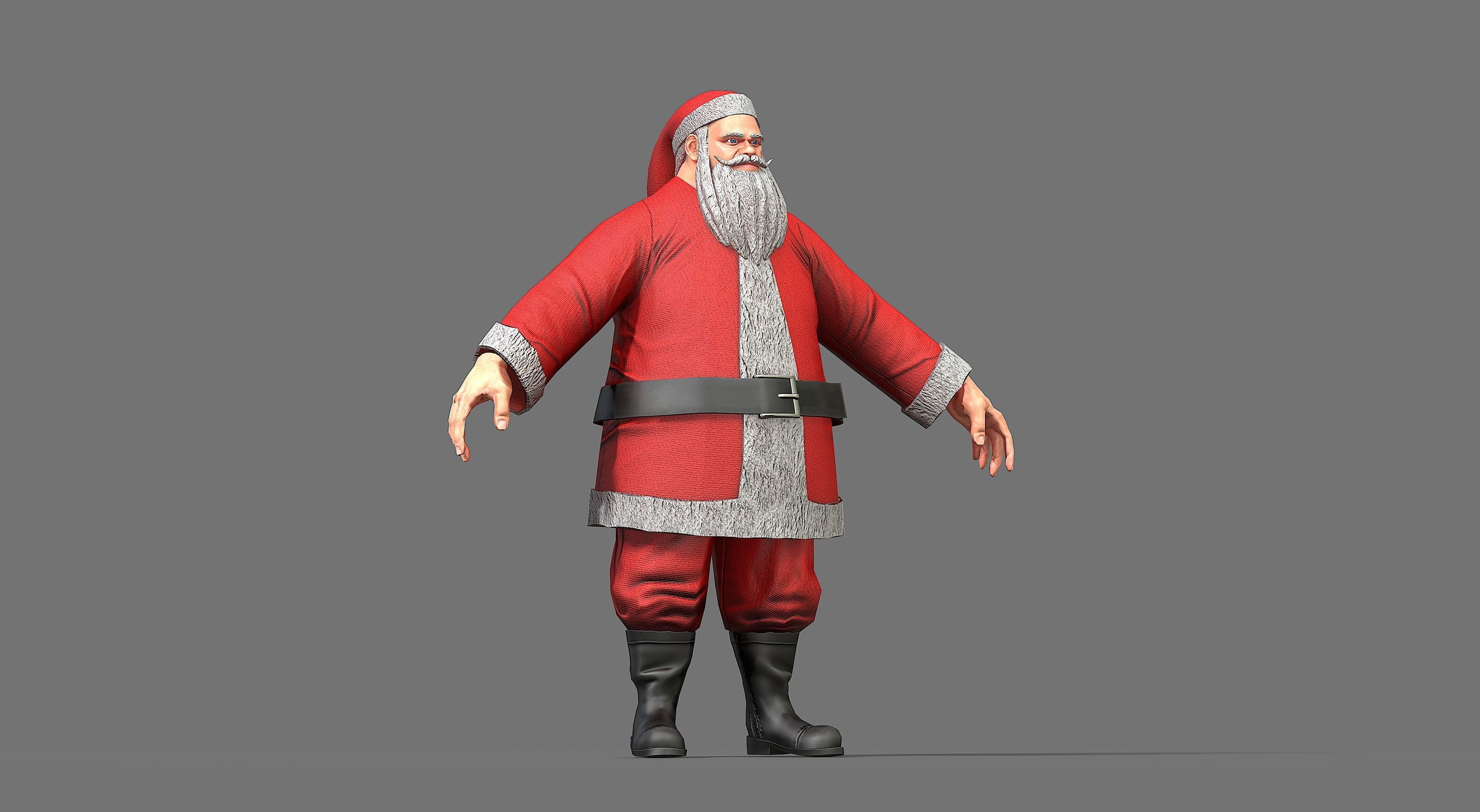 Santa Claus Low-poly 3D model_31