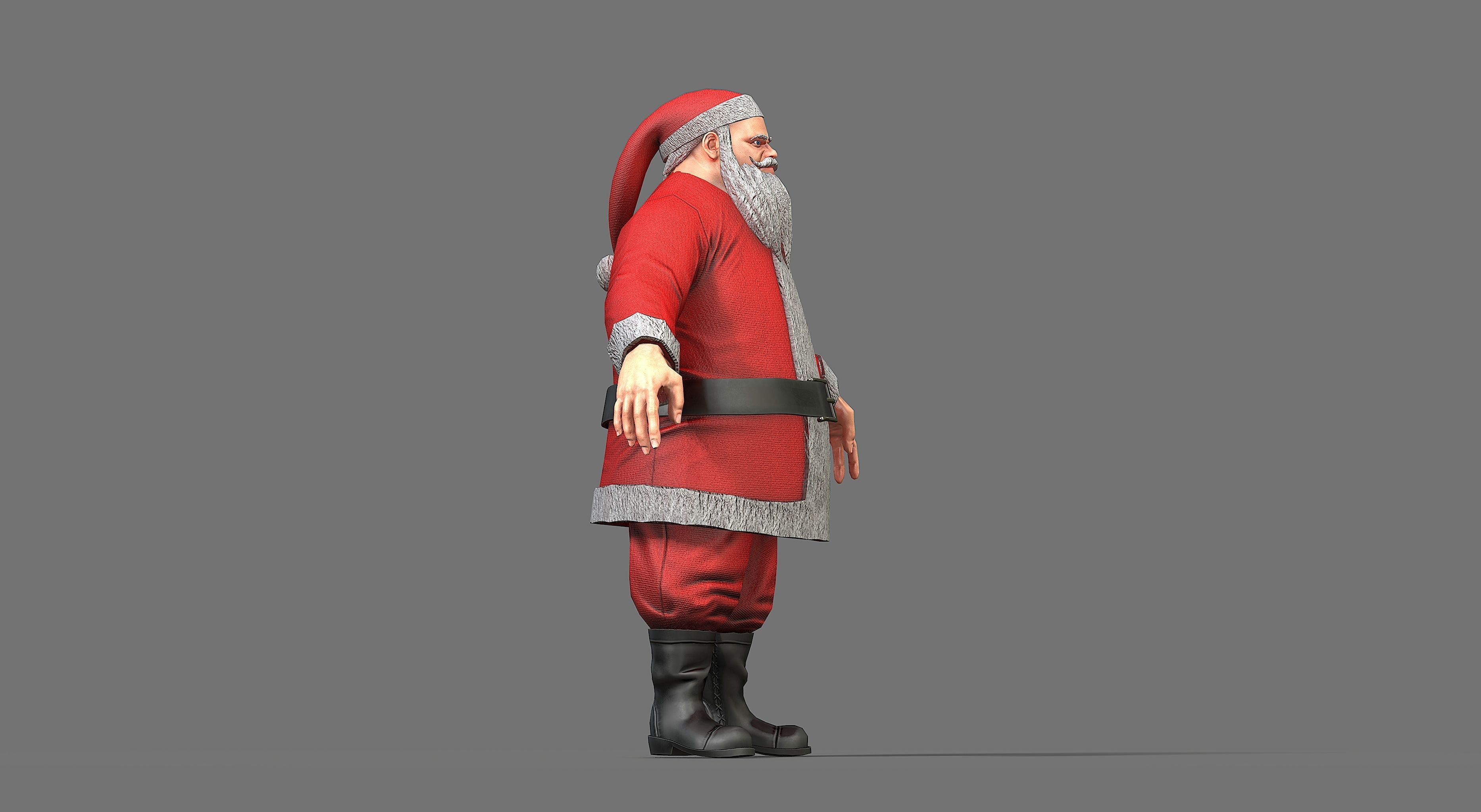 Santa Claus Low-poly 3D model_33