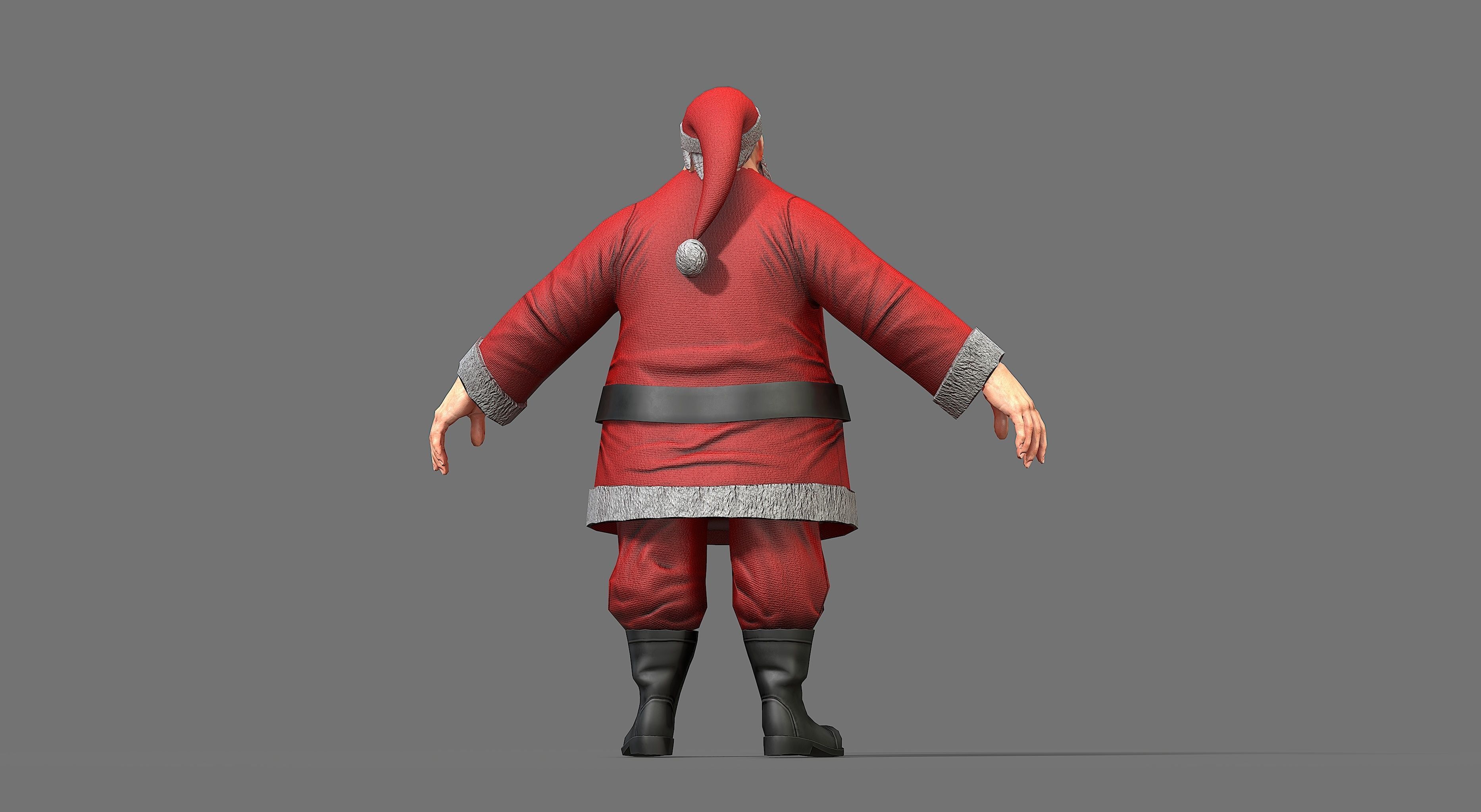 Santa Claus Low-poly 3D model_38