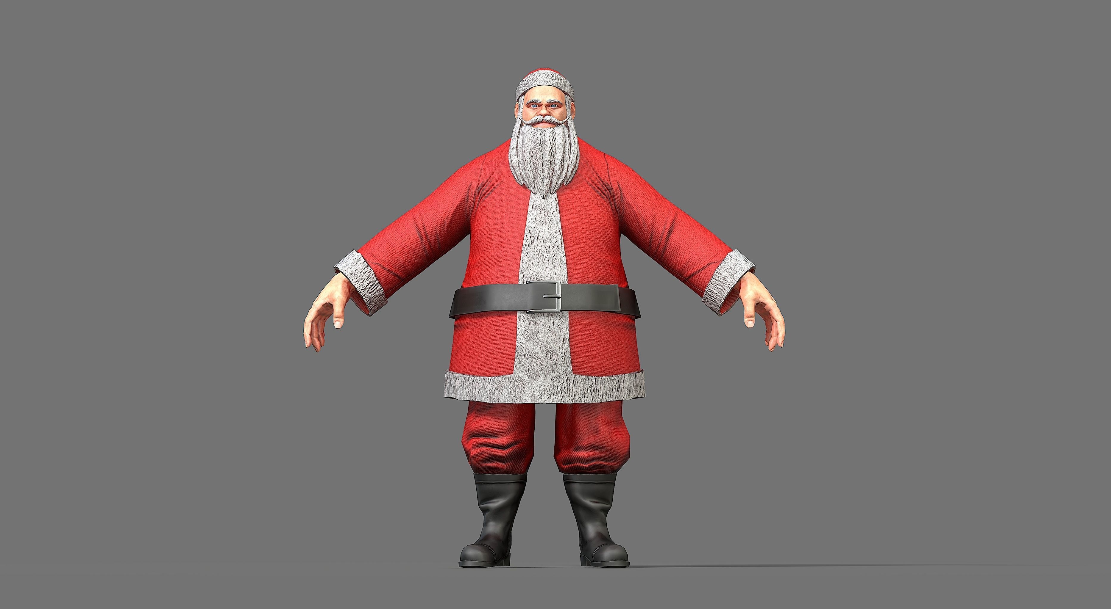 Santa Claus Low-poly 3D model_30