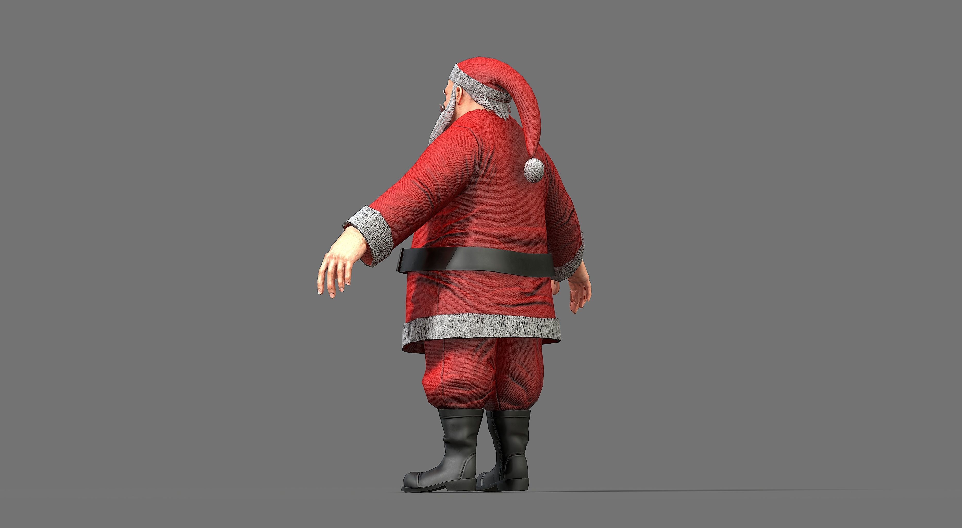 Santa Claus Low-poly 3D model_40