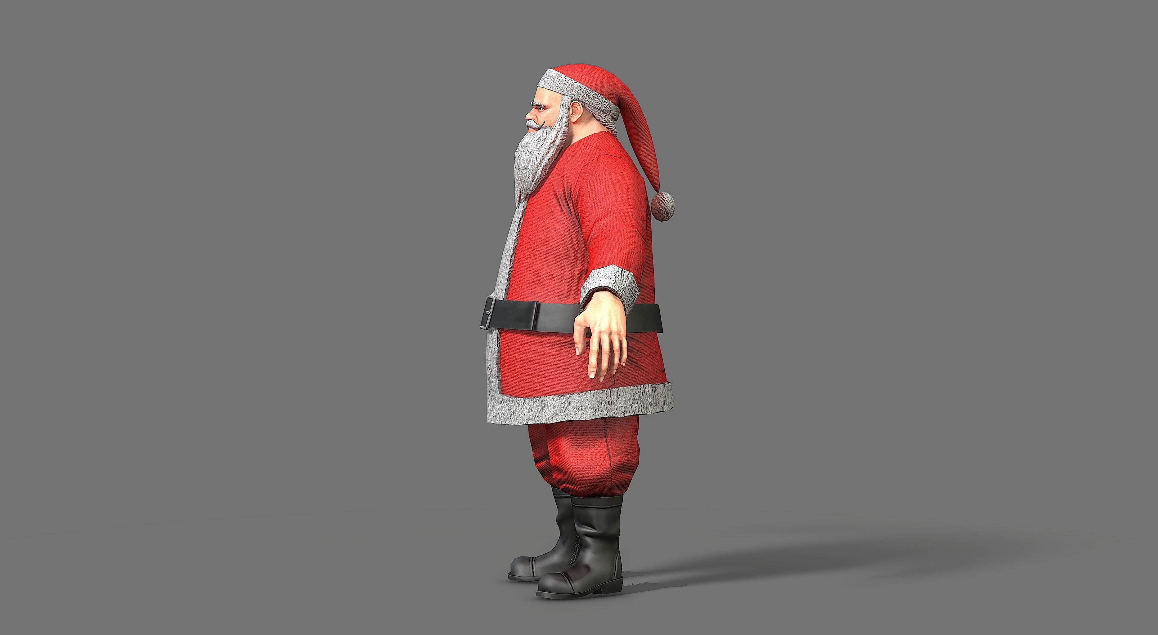 Santa Claus Low-poly 3D model_13
