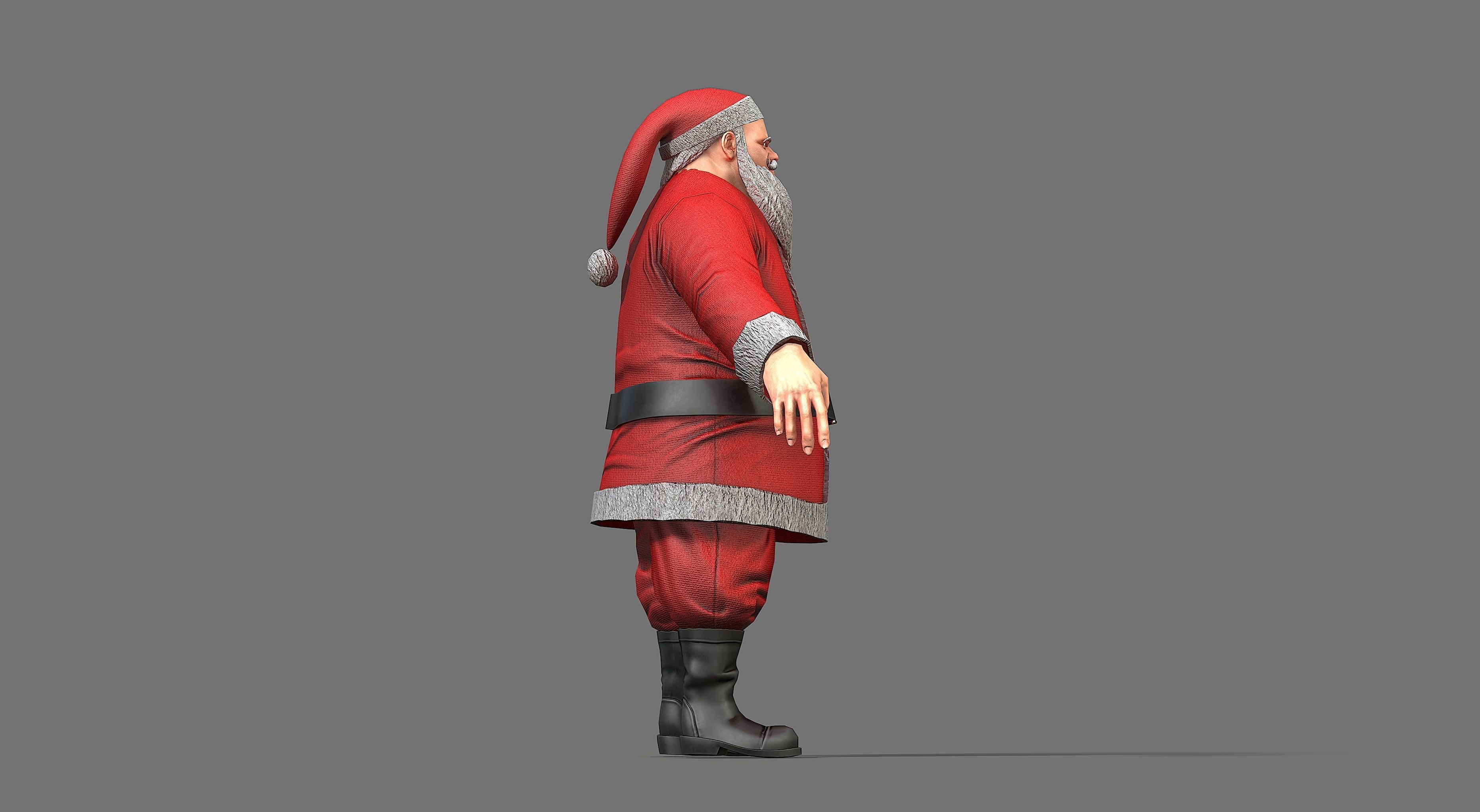 Santa Claus Low-poly 3D model_35