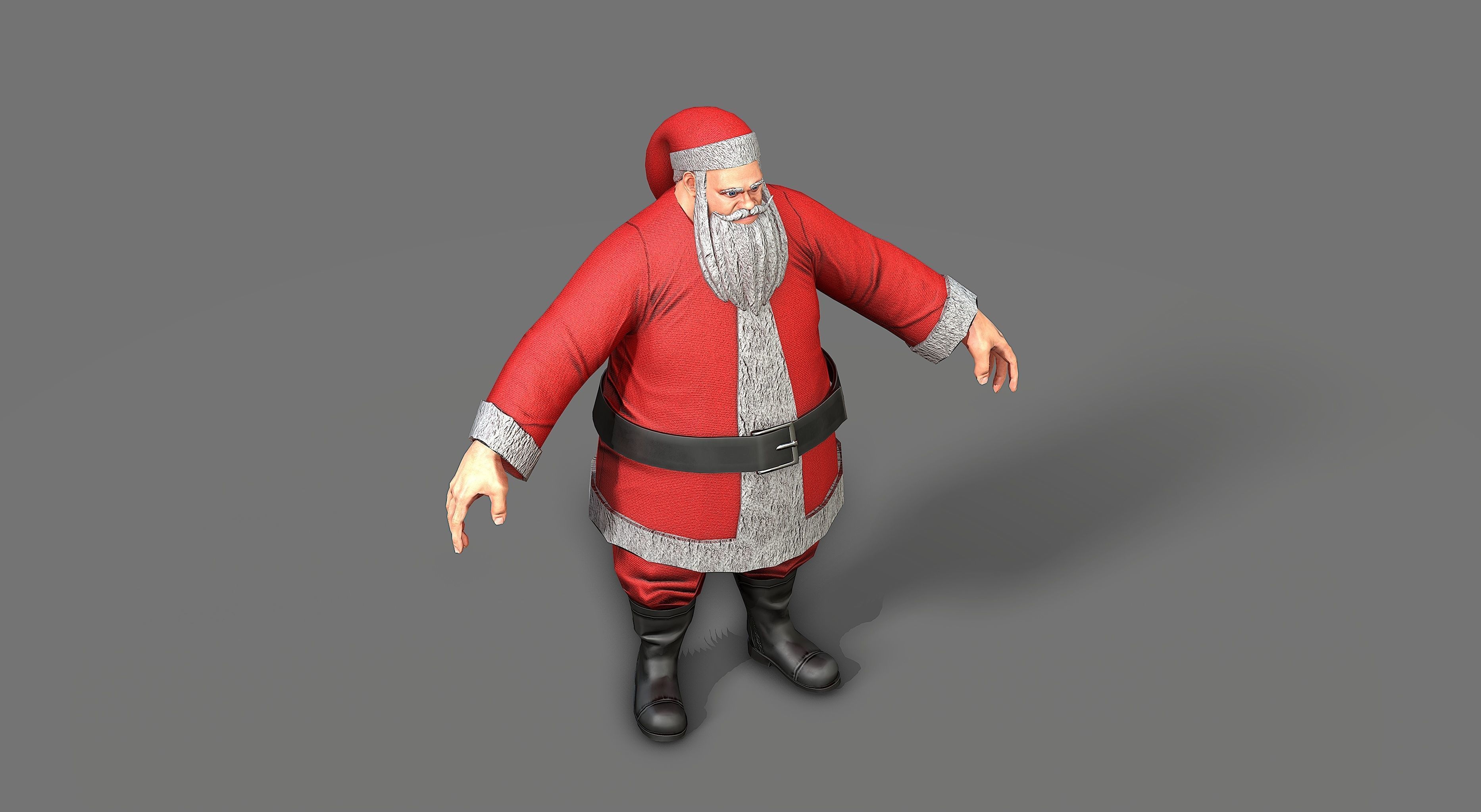 Santa Claus Low-poly 3D model_18