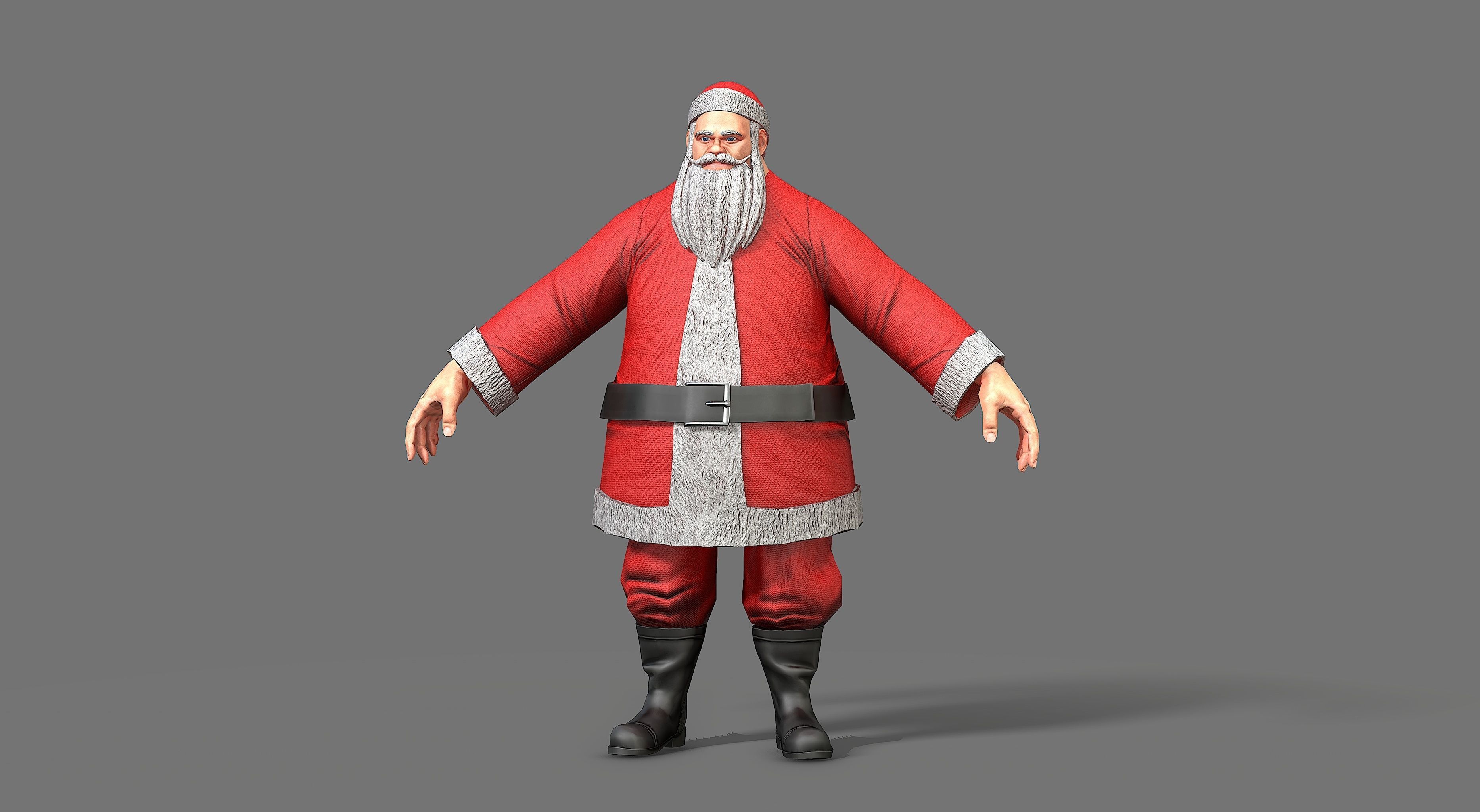 Santa Claus Low-poly 3D model_15