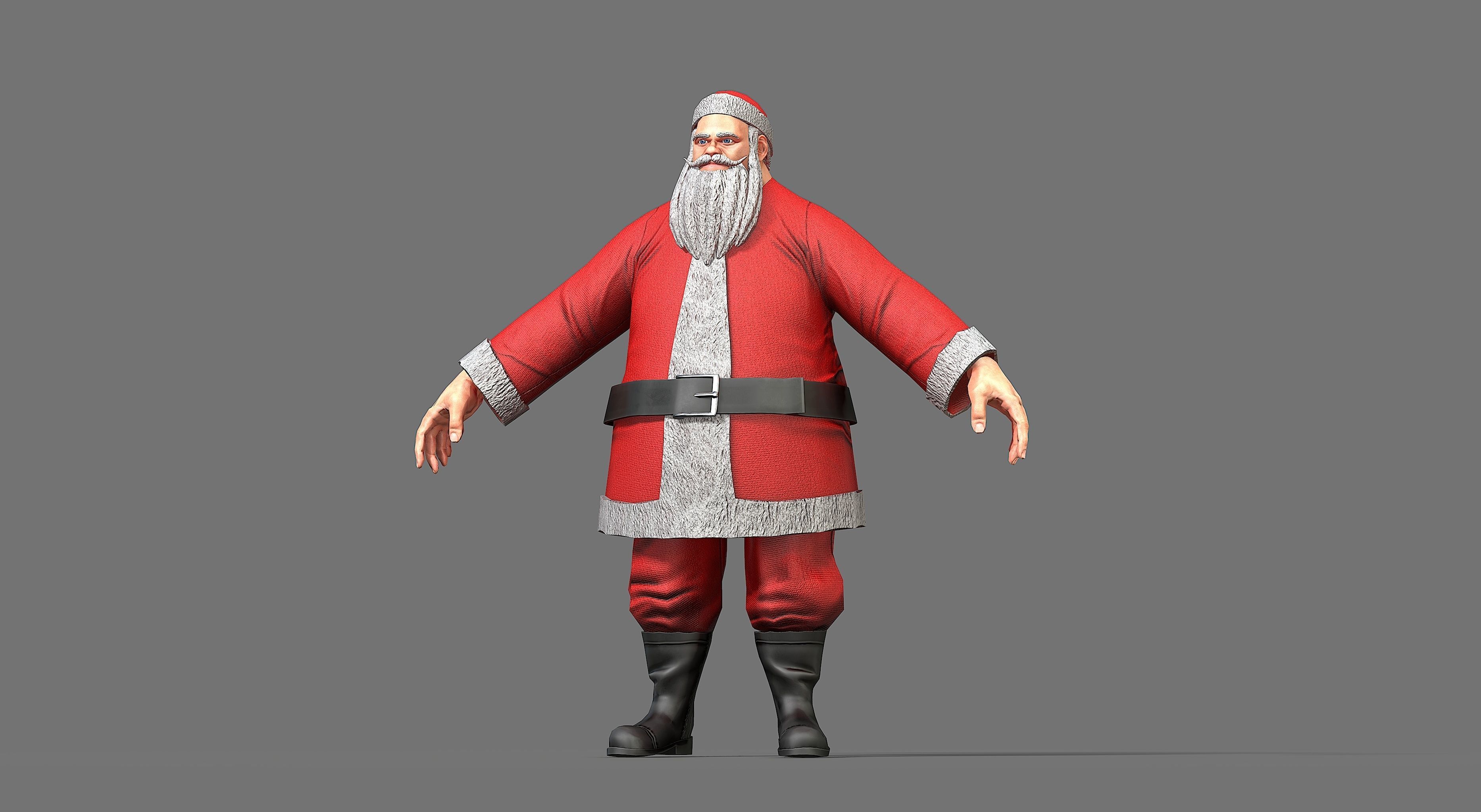 Santa Claus Low-poly 3D model_43