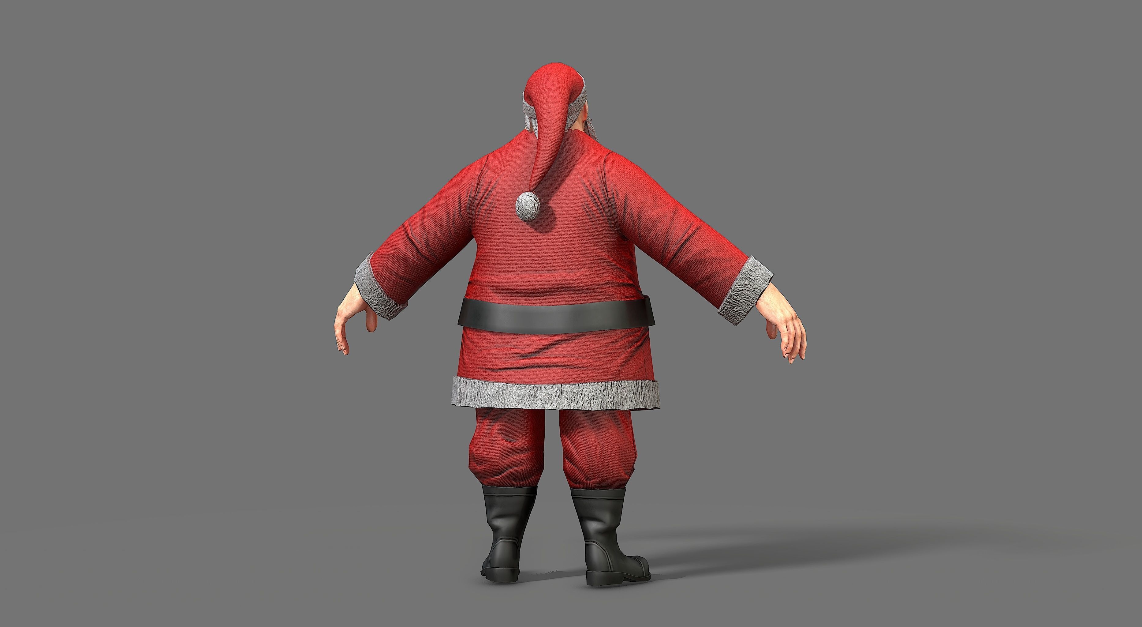 Santa Claus Low-poly 3D model_10