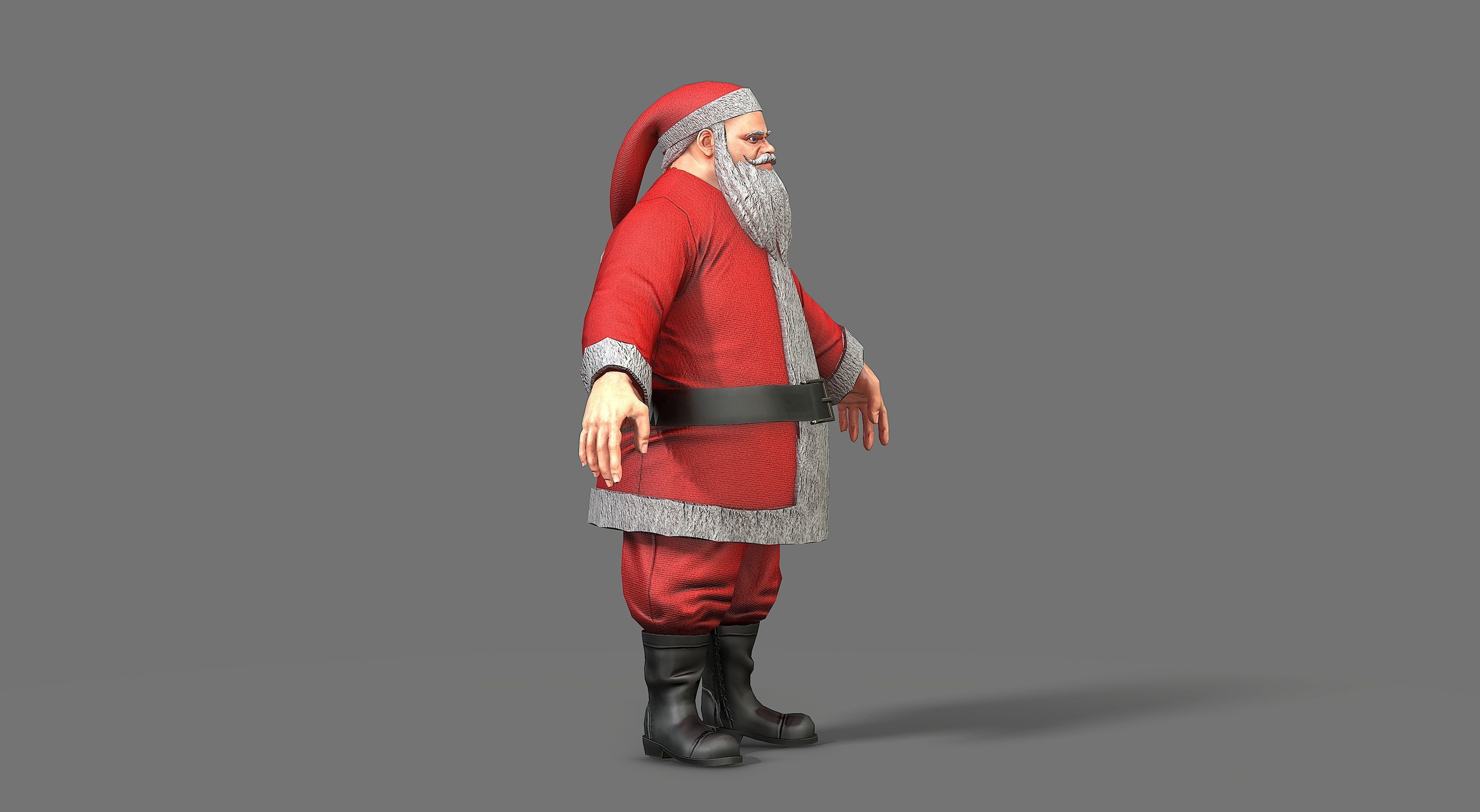 Santa Claus Low-poly 3D model_6