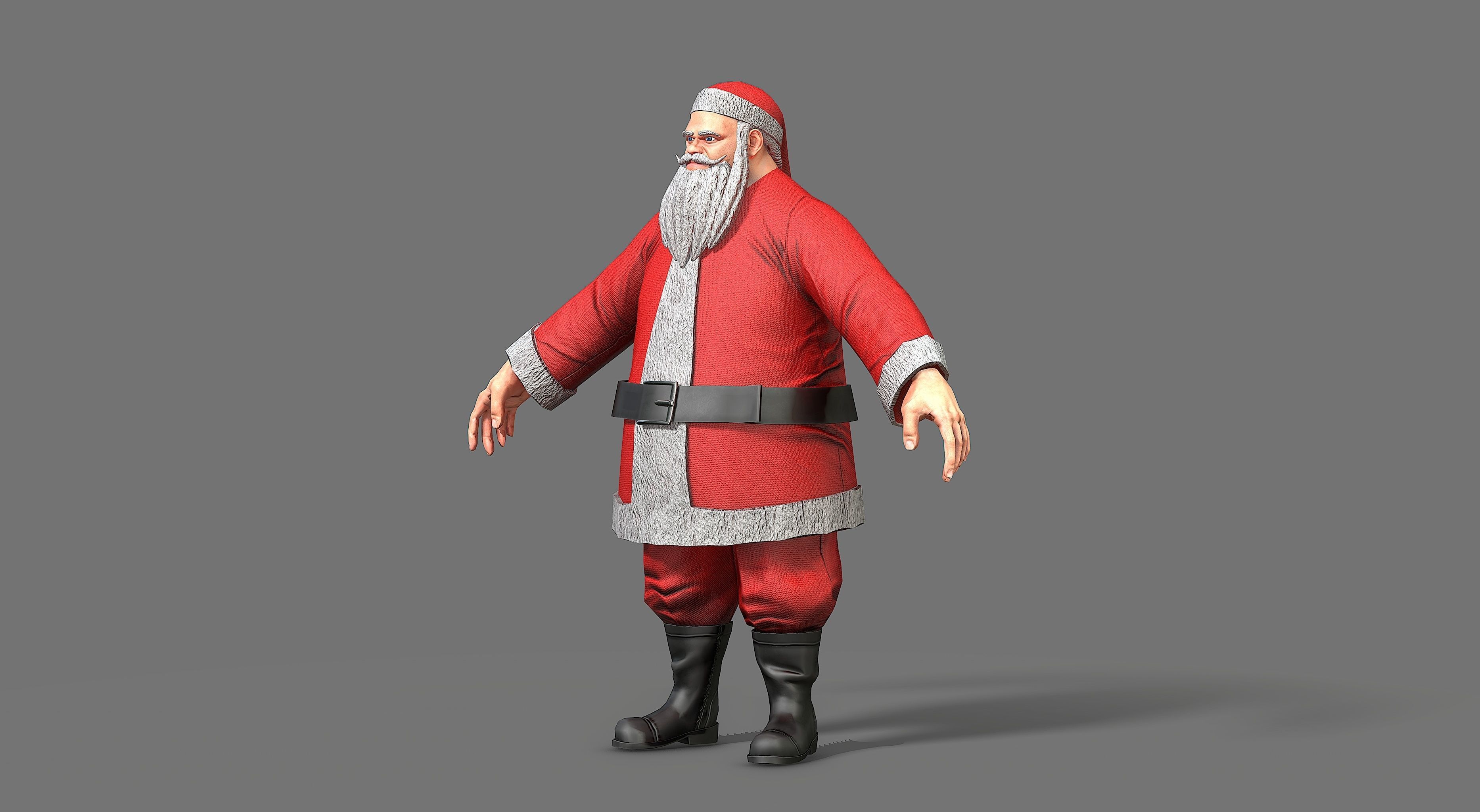 Santa Claus Low-poly 3D model_14