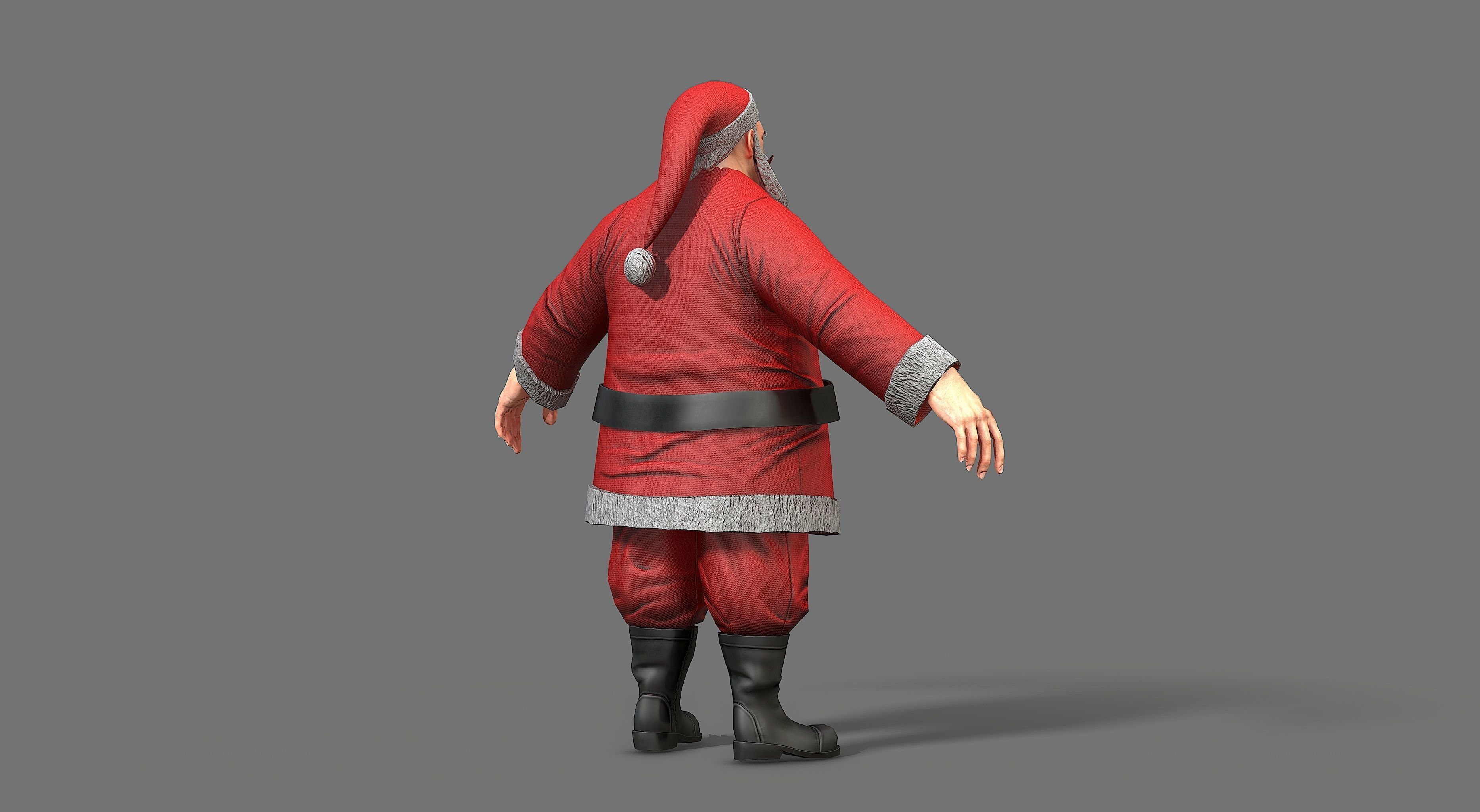 Santa Claus Low-poly 3D model_9