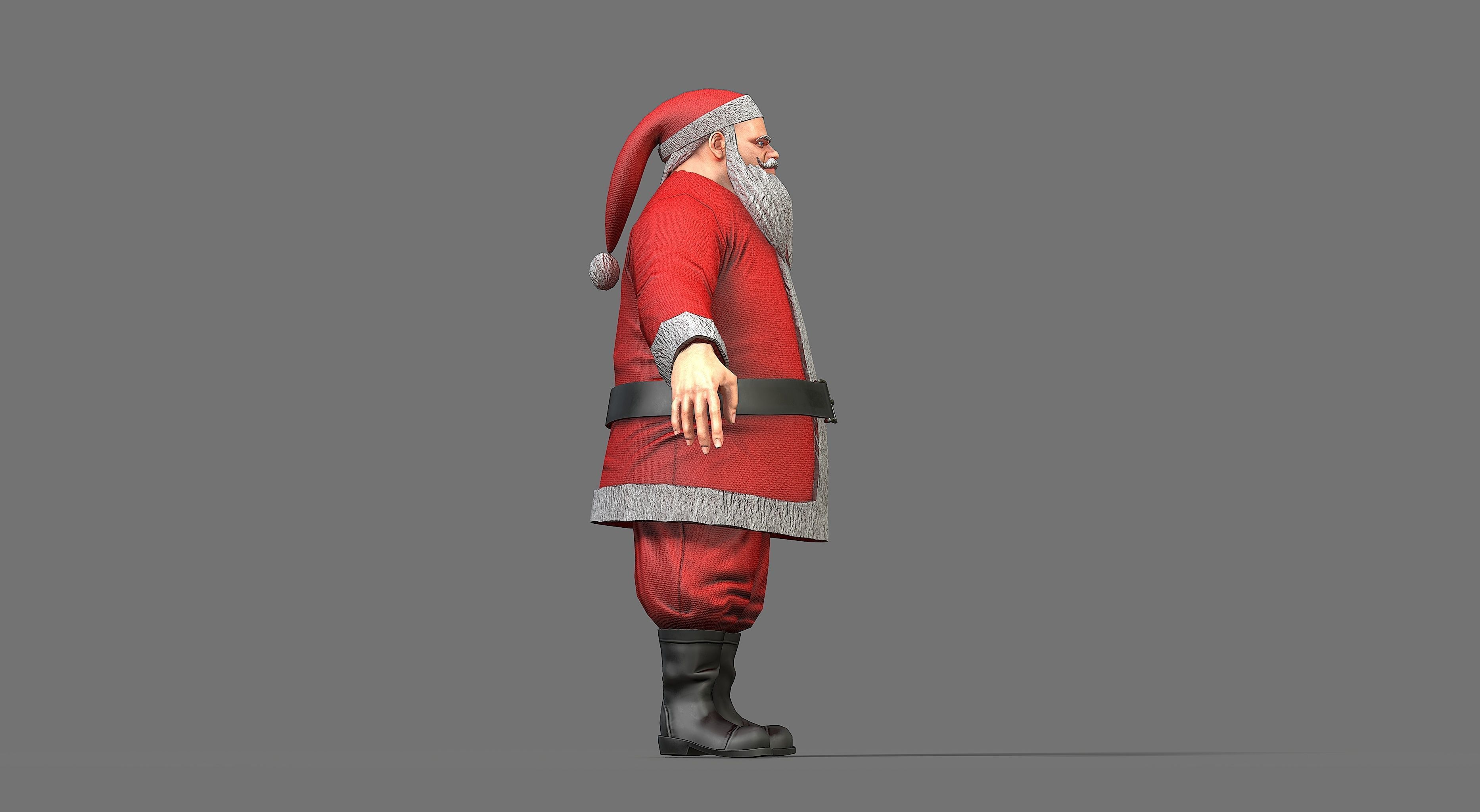 Santa Claus Low-poly 3D model_34
