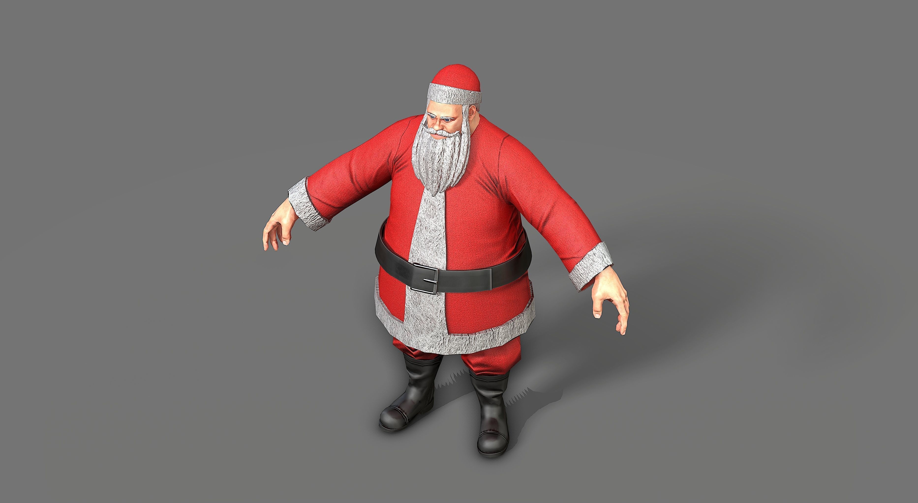 Santa Claus Low-poly 3D model_28