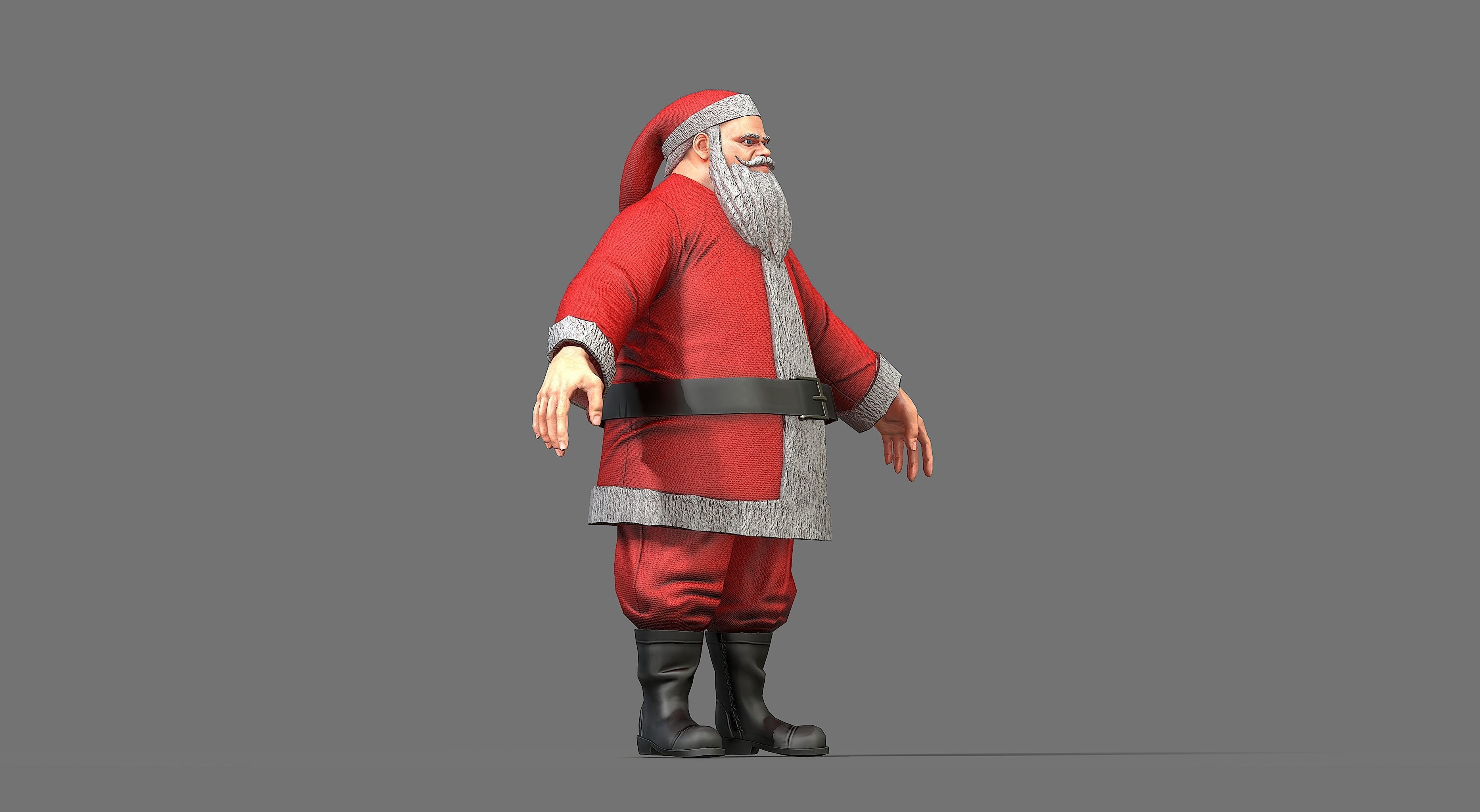 Santa Claus Low-poly 3D model_32