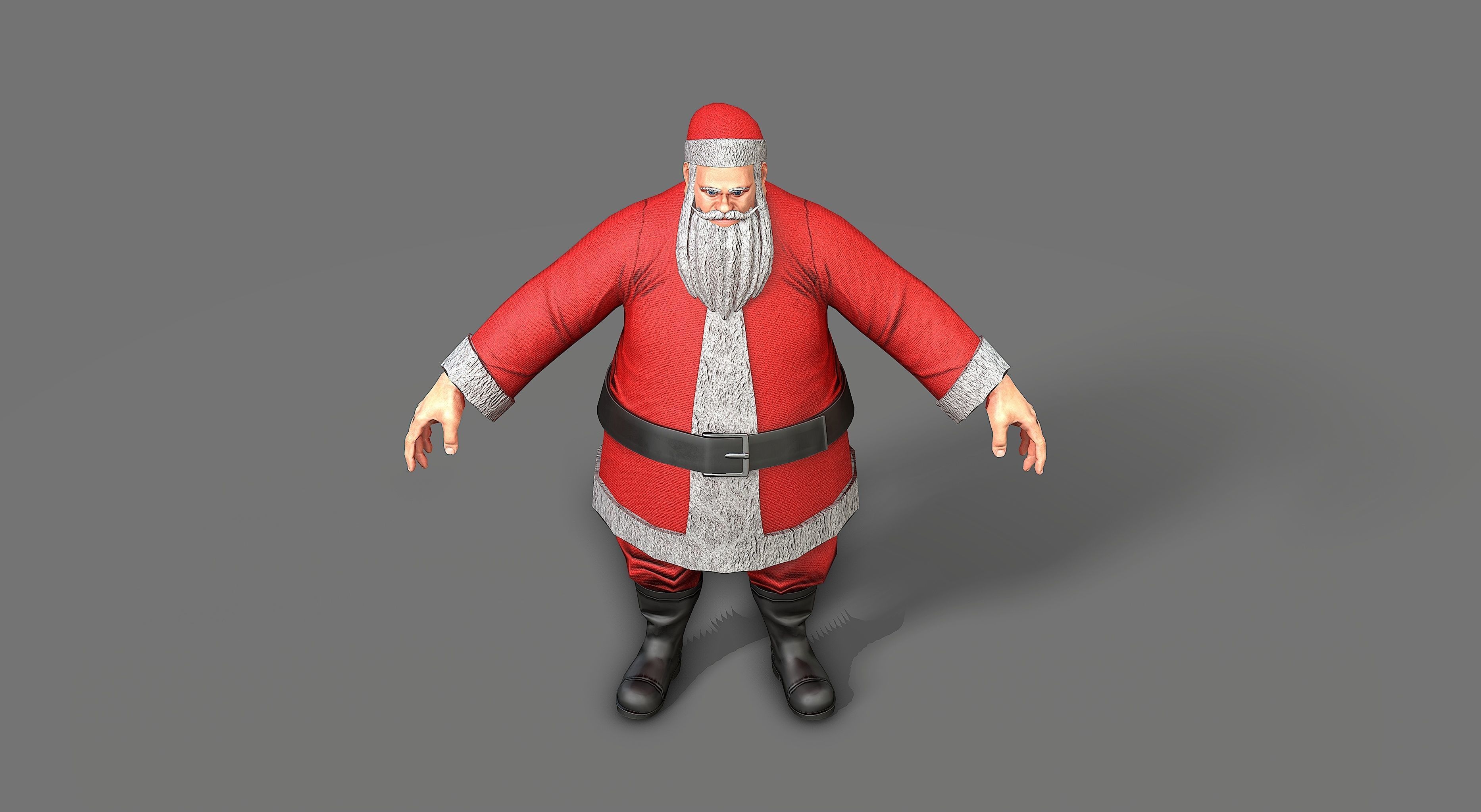 Santa Claus Low-poly 3D model_16