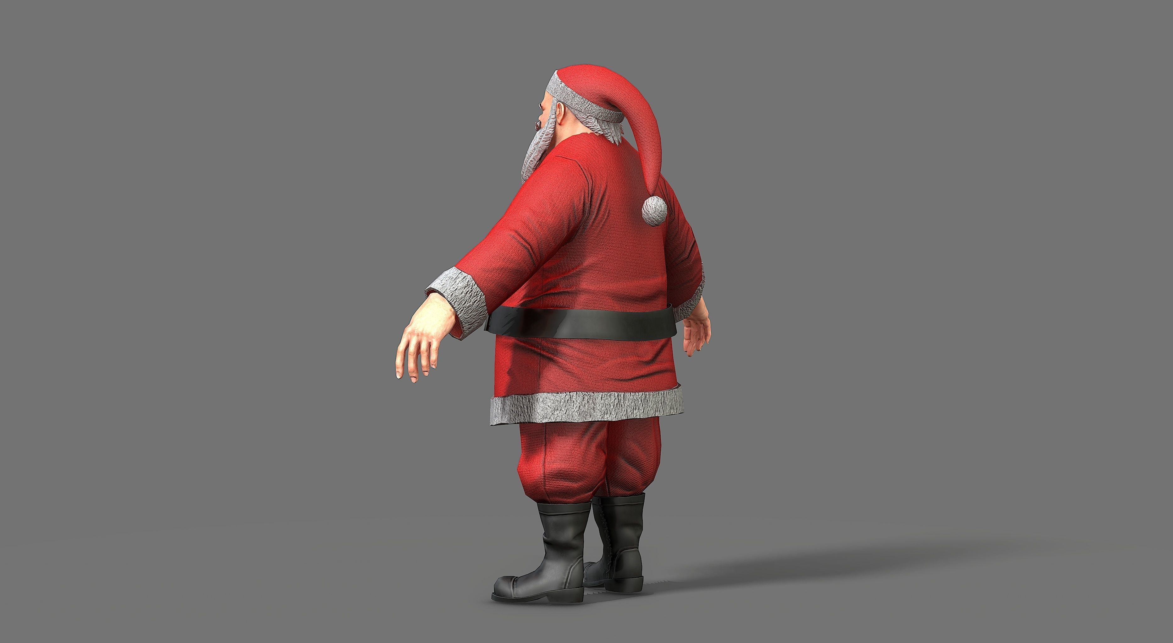 Santa Claus Low-poly 3D model_12