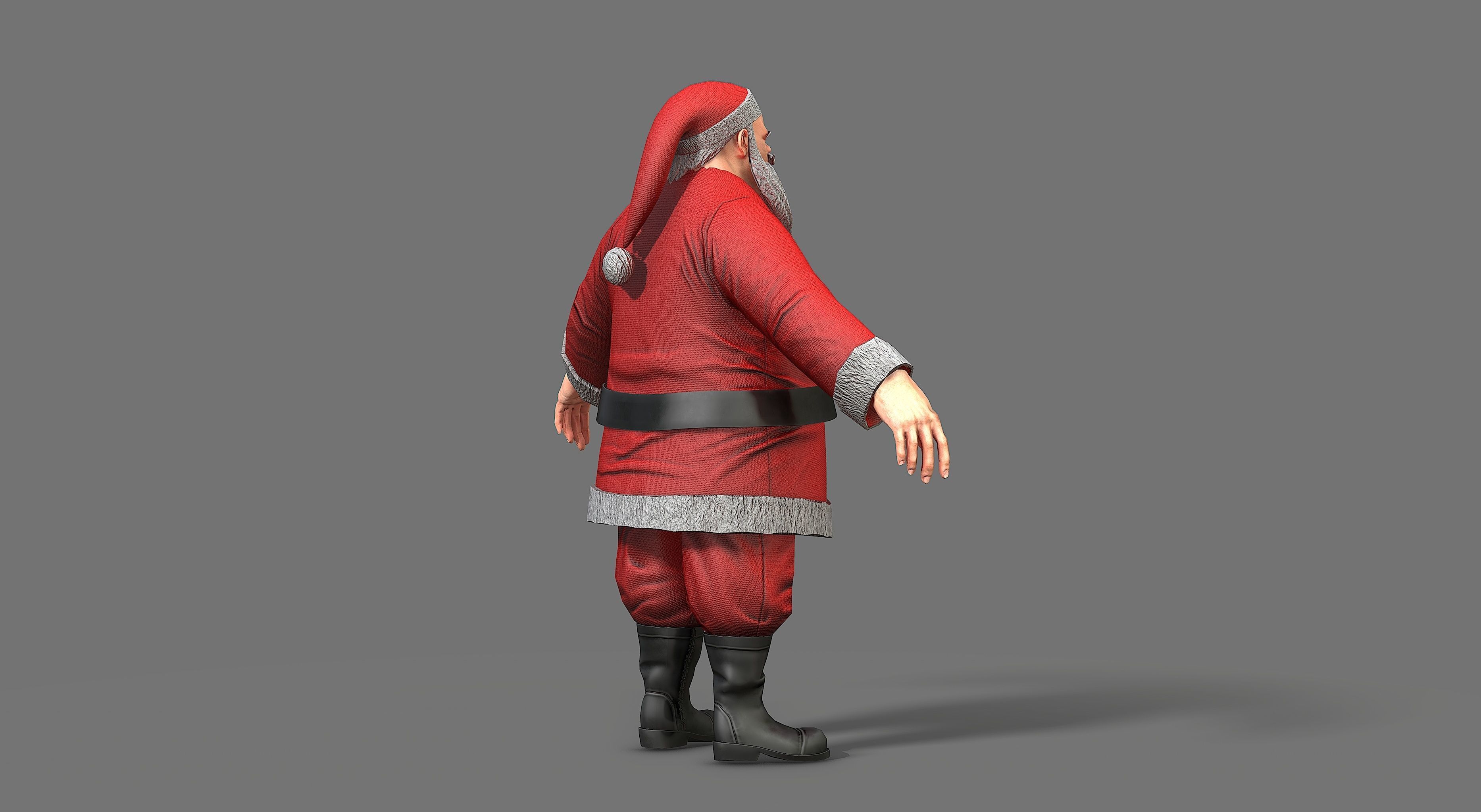 Santa Claus Low-poly 3D model_8