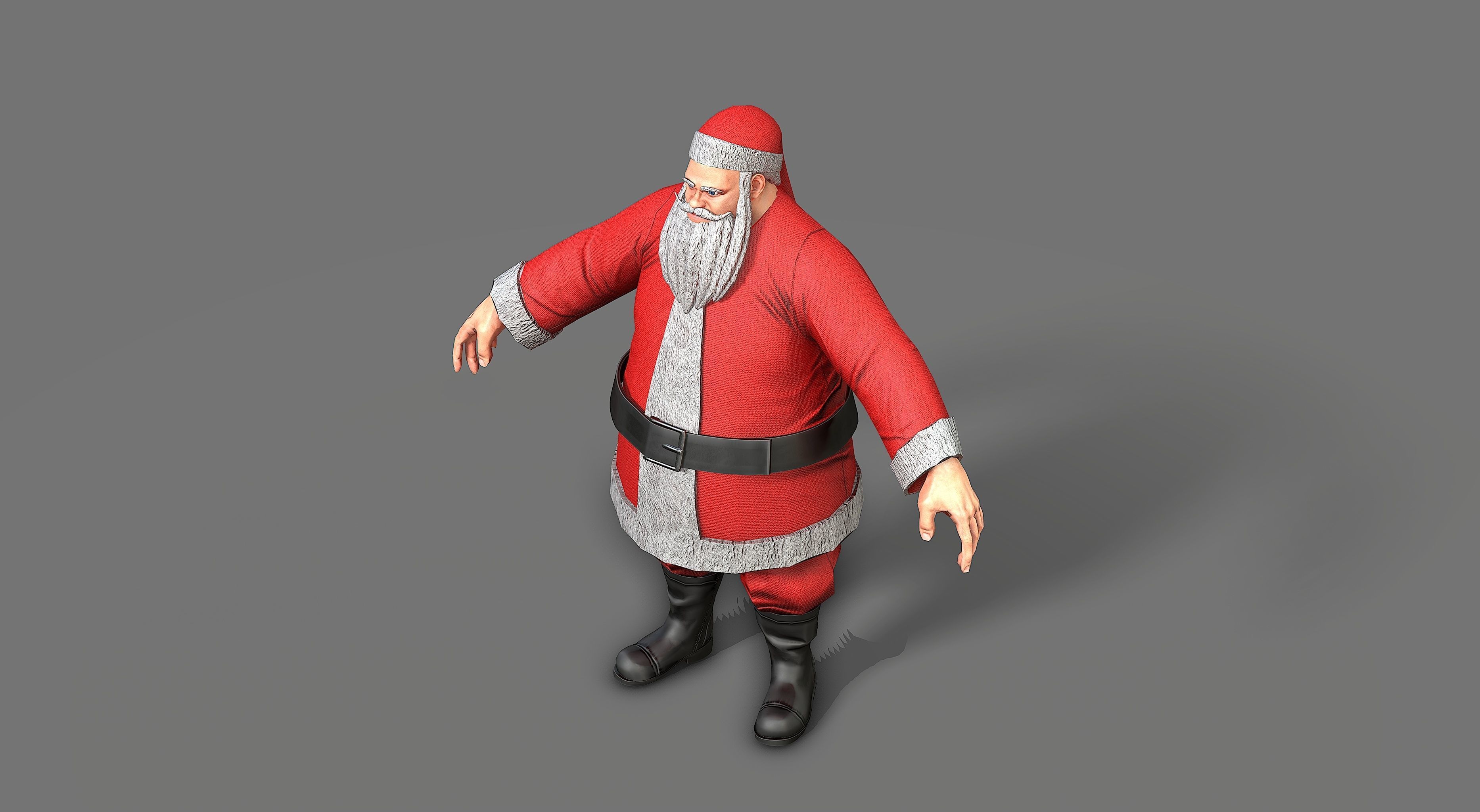 Santa Claus Low-poly 3D model_27