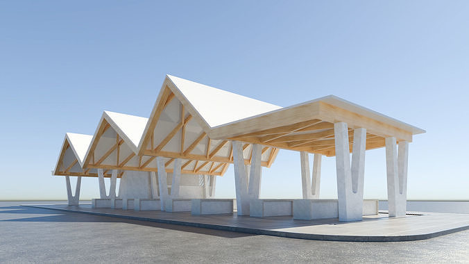 Open Public Marketplace 3D Model 3D model 7