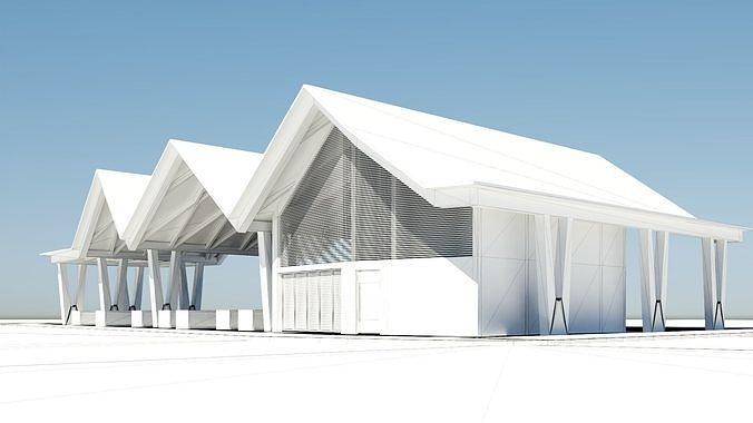 Open Public Marketplace 3D Model 3D model 3