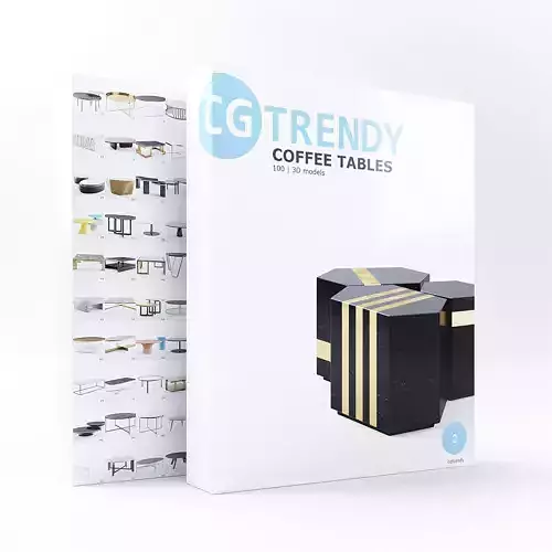 Coffee Tables Pack -100 Models Low-poly 3D model