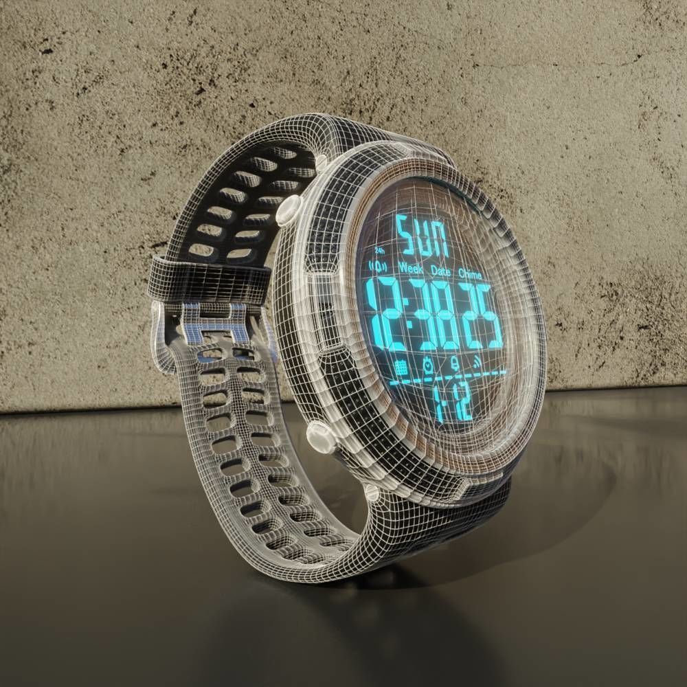 Hand Watch Free 3D model_6