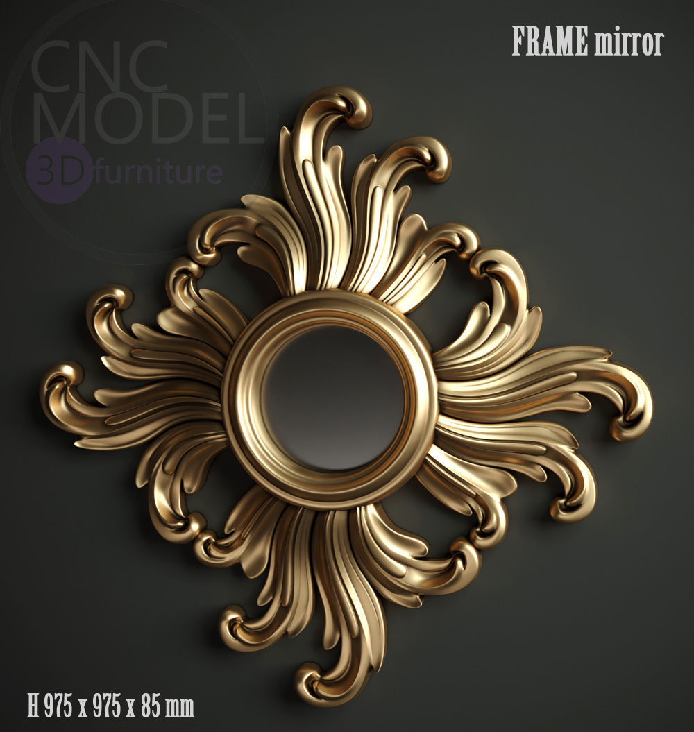 Frame mirror 3D model_10