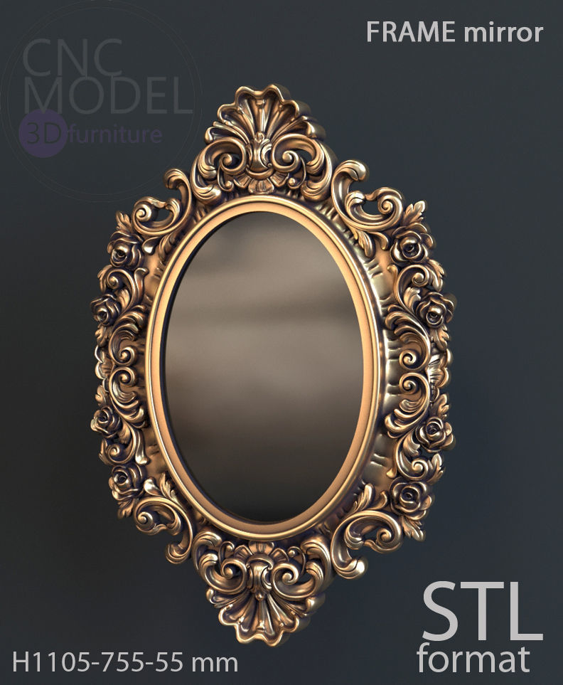 Frame mirror 3D model_38