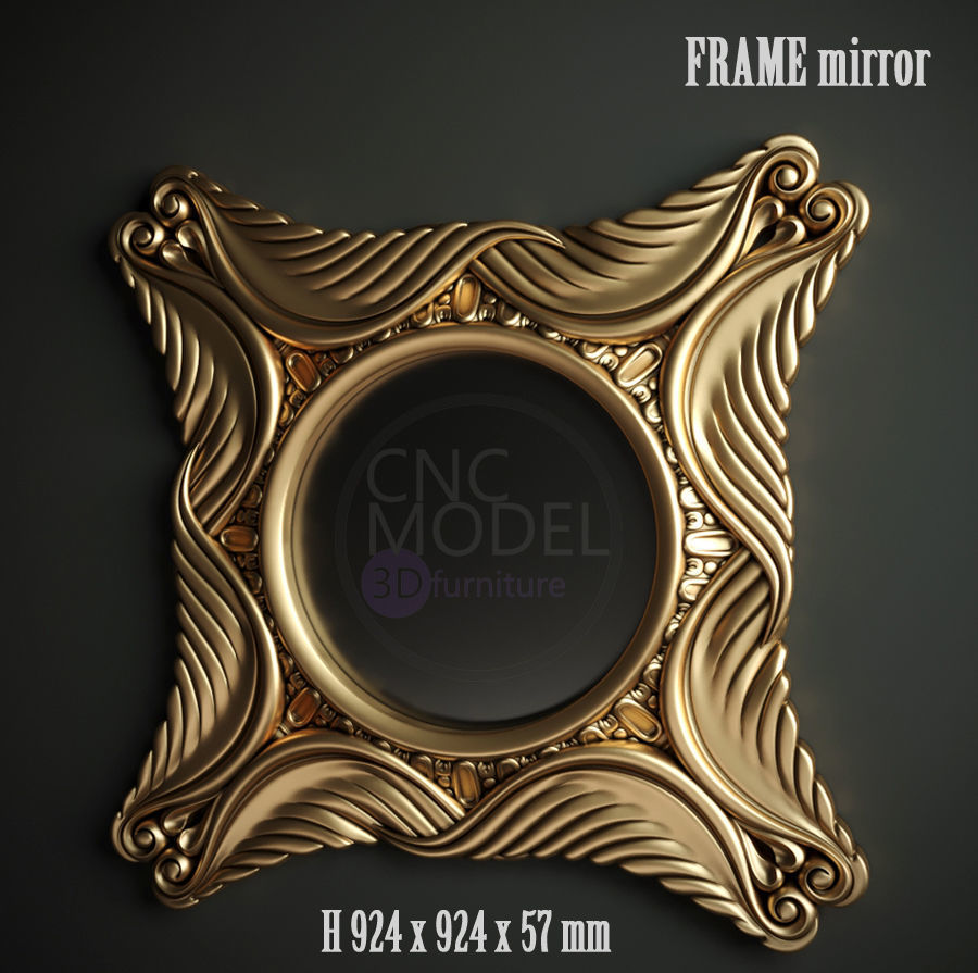 Frame mirror 3D model_16