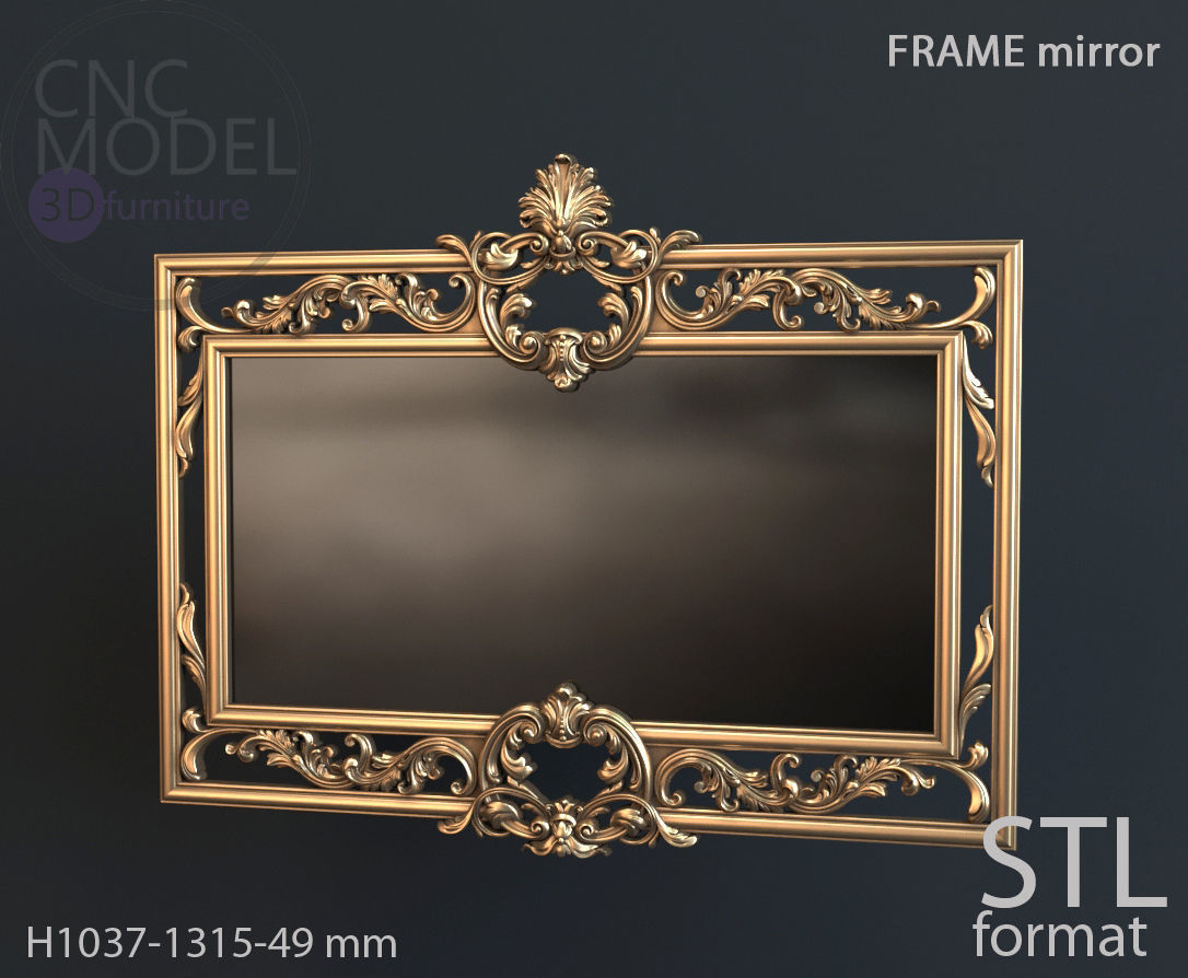 Frame mirror 3D model_40