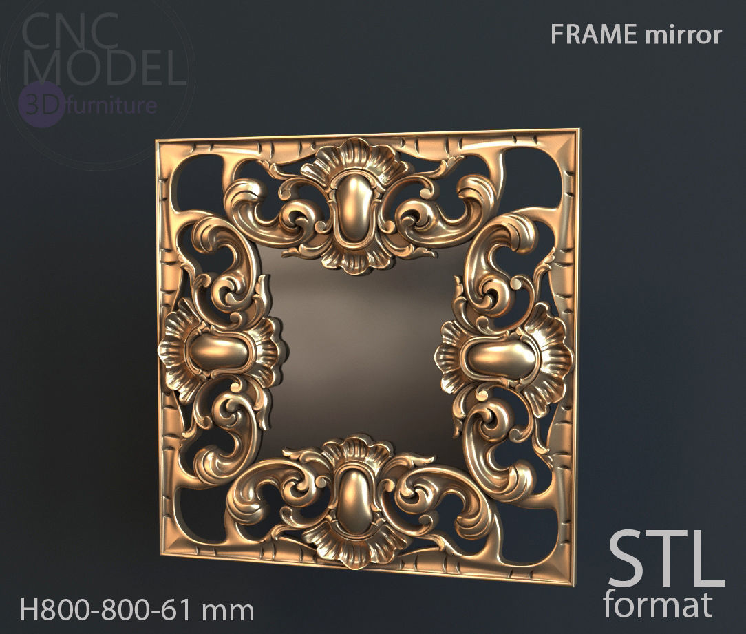 Frame mirror 3D model_42