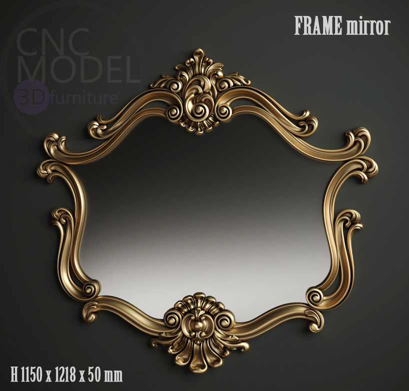 Frame mirror 3D model_6