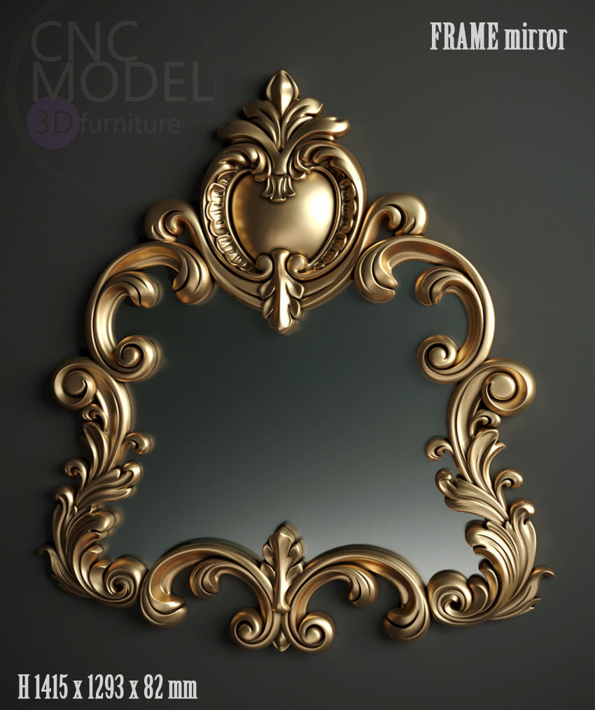Frame mirror 3D model_14