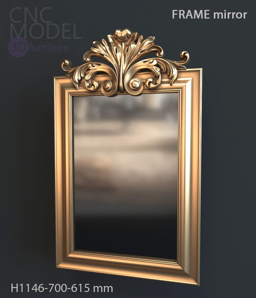 Frame mirror 3D model_26