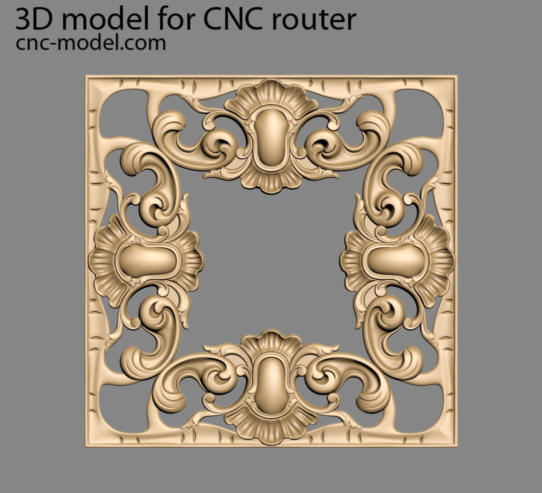 Frame mirror 3D model_43