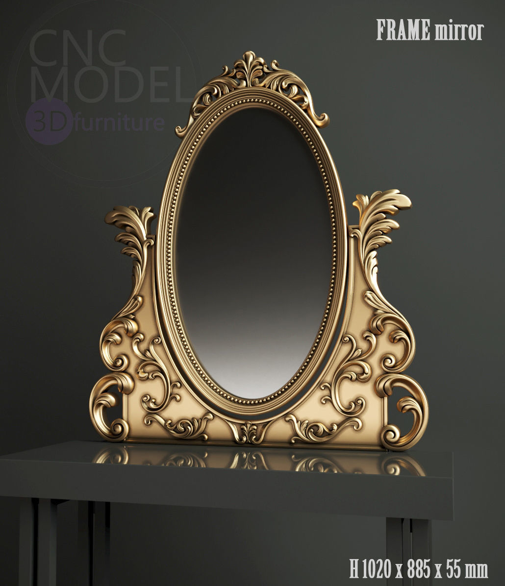 Frame mirror 3D model_12