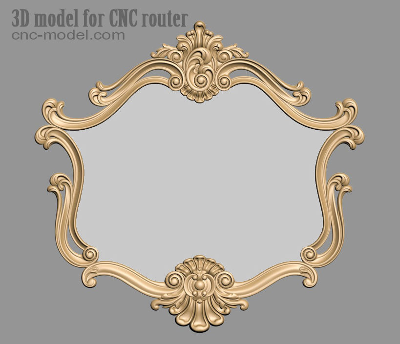 Frame mirror 3D model_7