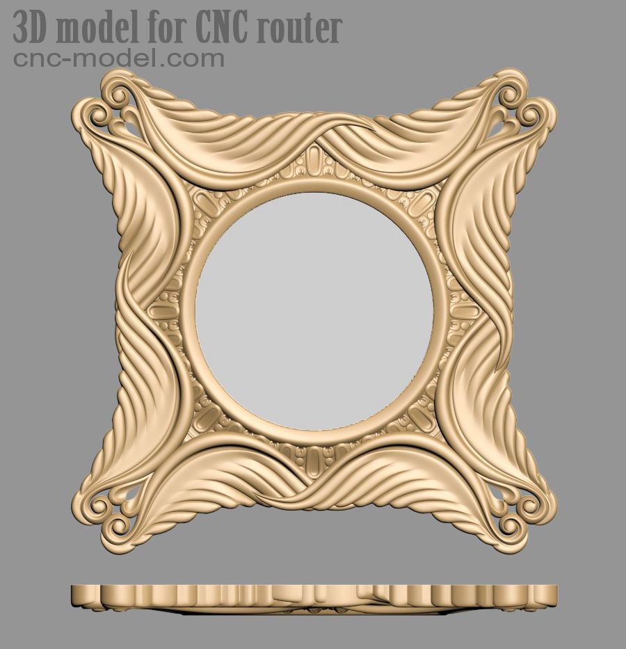 Frame mirror 3D model_17