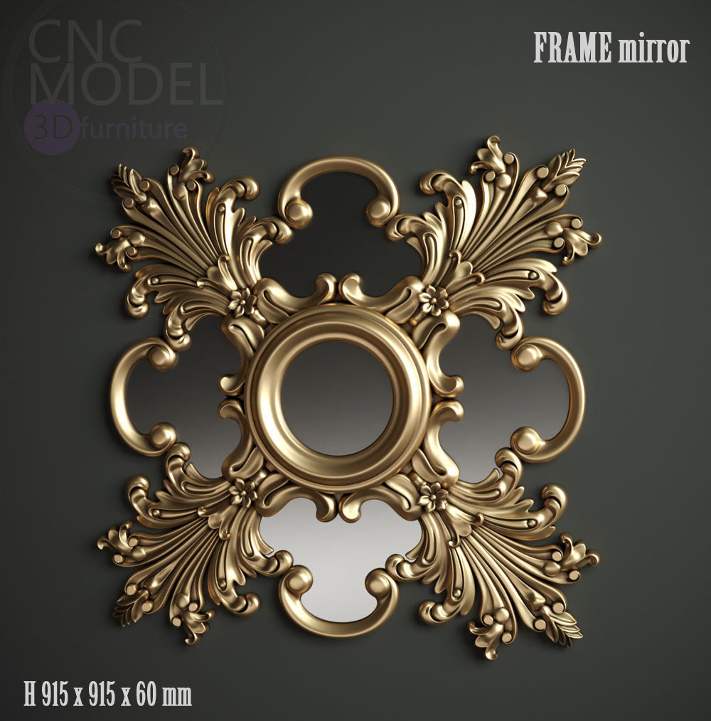 Frame mirror 3D model_8