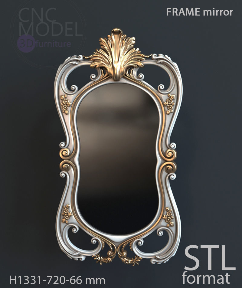 Frame mirror 3D model_36